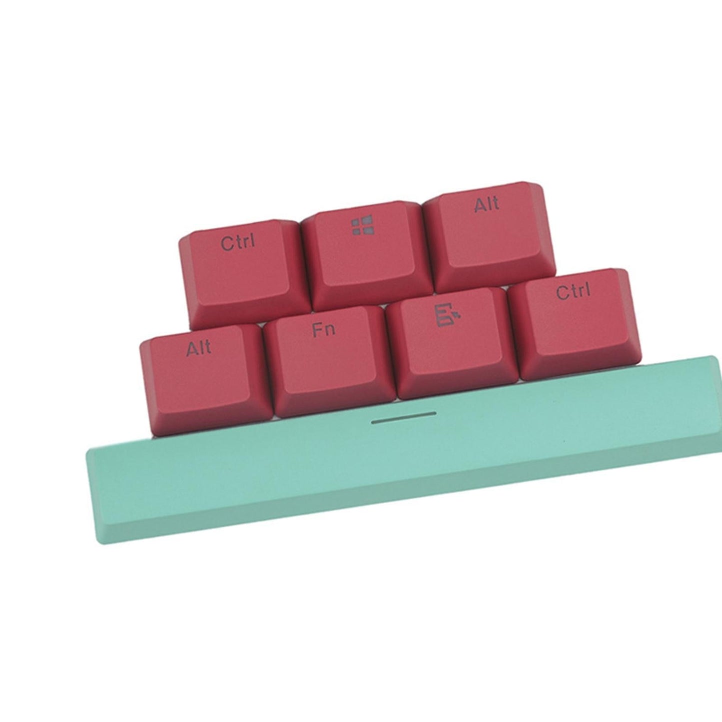 8 Pieces PBT Two-Color Translucent Keycaps for Mechanical Keyboard Colourful