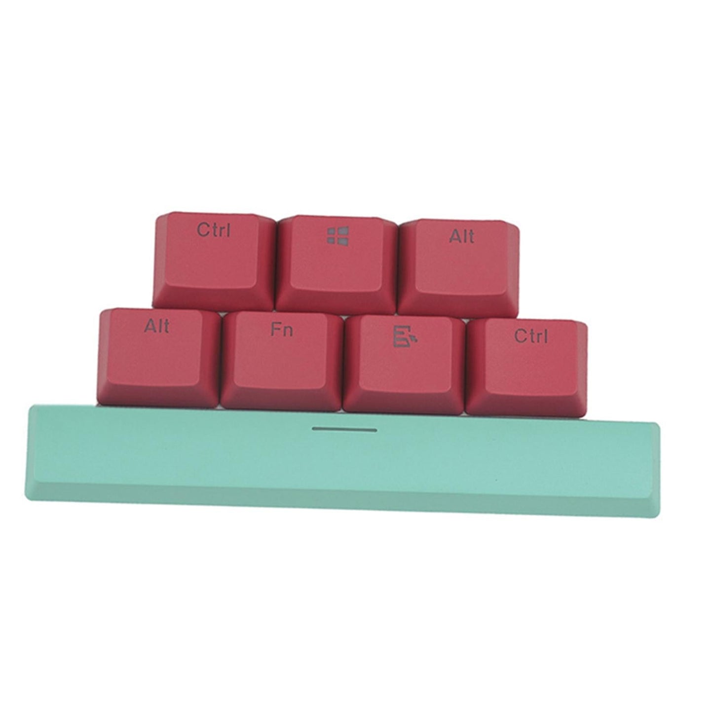8 Pieces PBT Two-Color Translucent Keycaps for Mechanical Keyboard Colourful