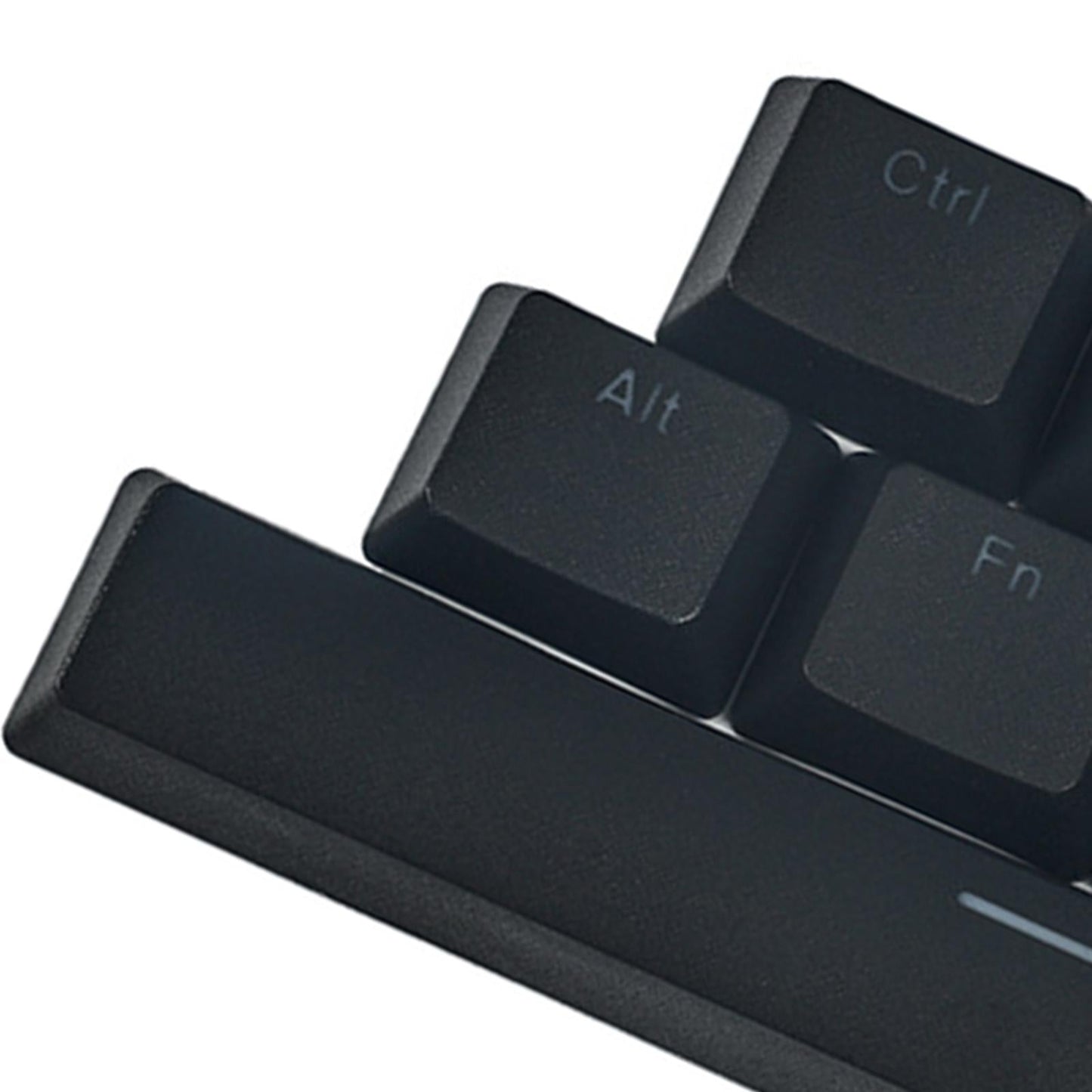 8 Pieces PBT Two-Color Translucent Keycaps for Mechanical Keyboard Black