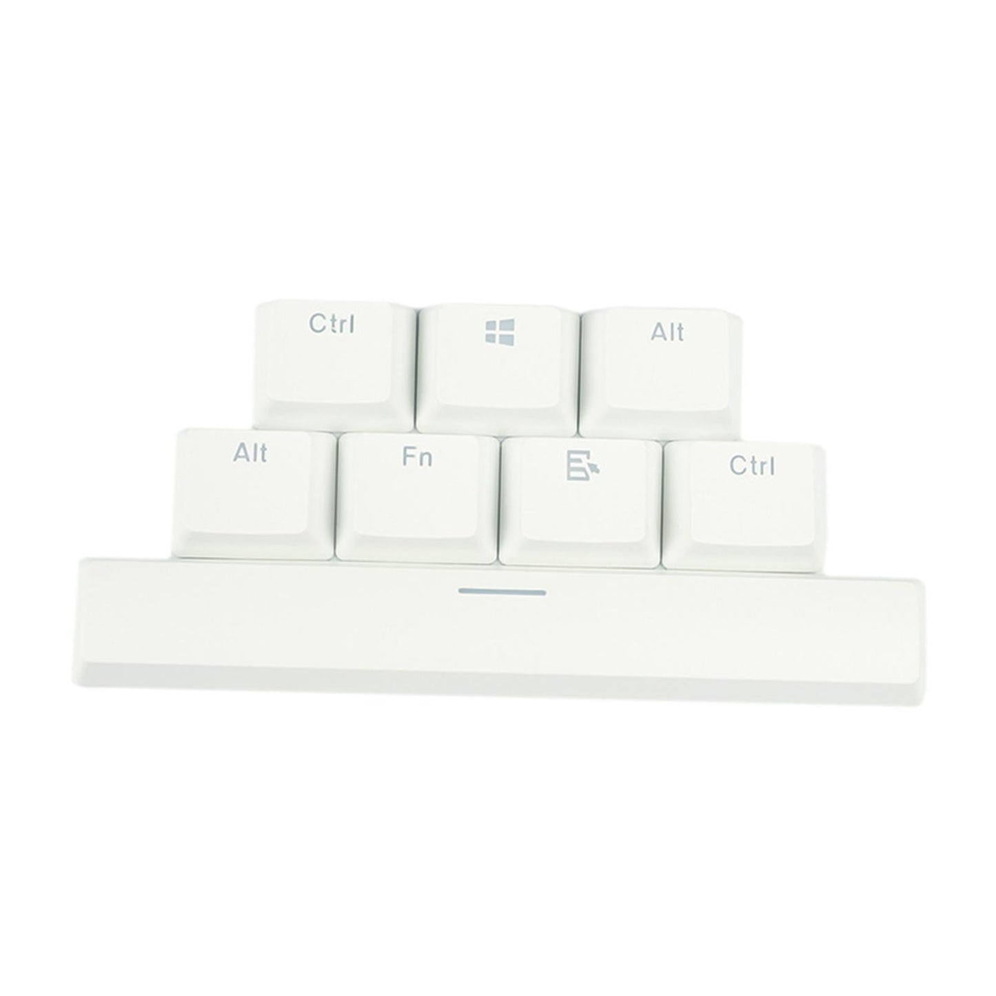 8 Pieces PBT Two-Color Translucent Keycaps for Mechanical Keyboard White