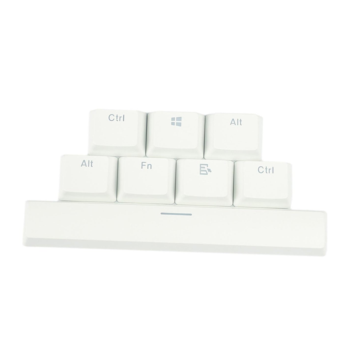 8 Pieces PBT Two-Color Translucent Keycaps for Mechanical Keyboard White