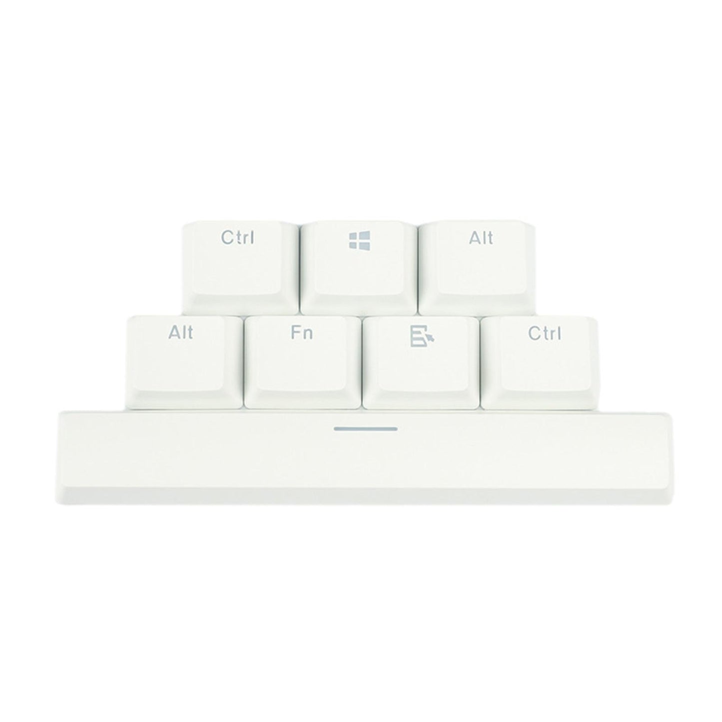 8 Pieces PBT Two-Color Translucent Keycaps for Mechanical Keyboard White