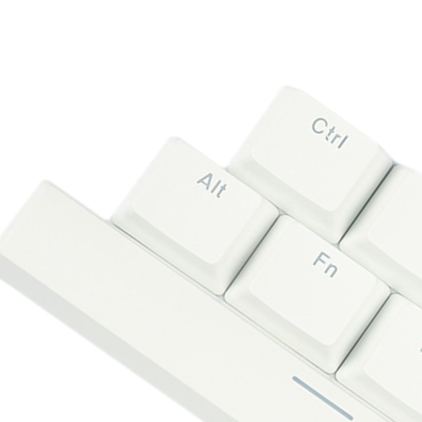 8 Pieces PBT Two-Color Translucent Keycaps for Mechanical Keyboard White