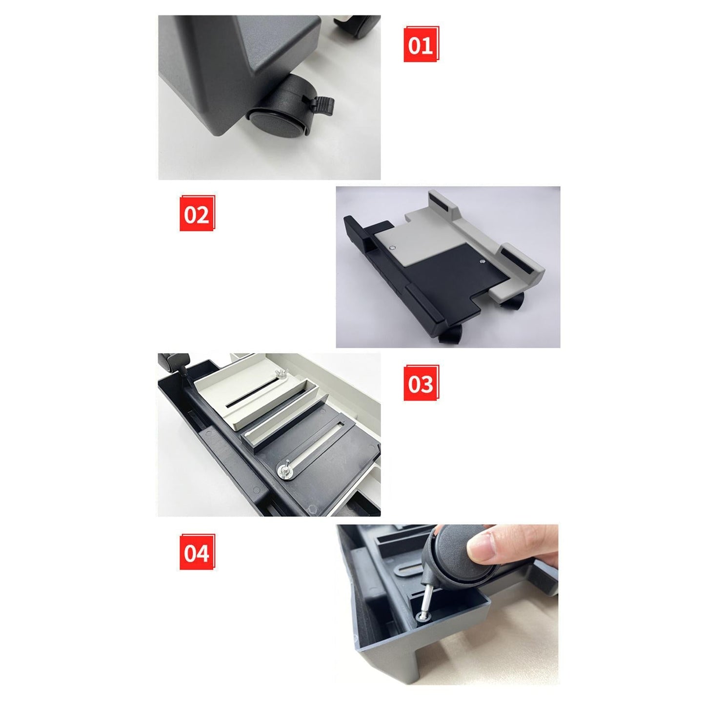 CPU Holder Mobile Computer Tower Stand Easy Movement White