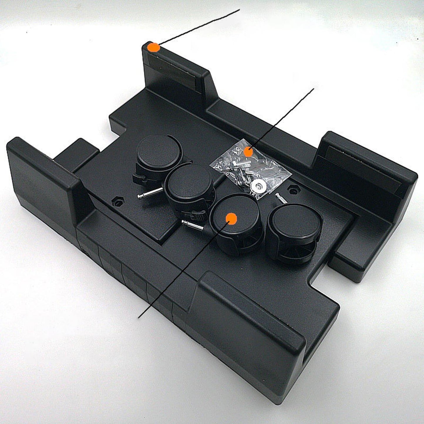 CPU Holder Mobile Computer Tower Stand Easy Movement White