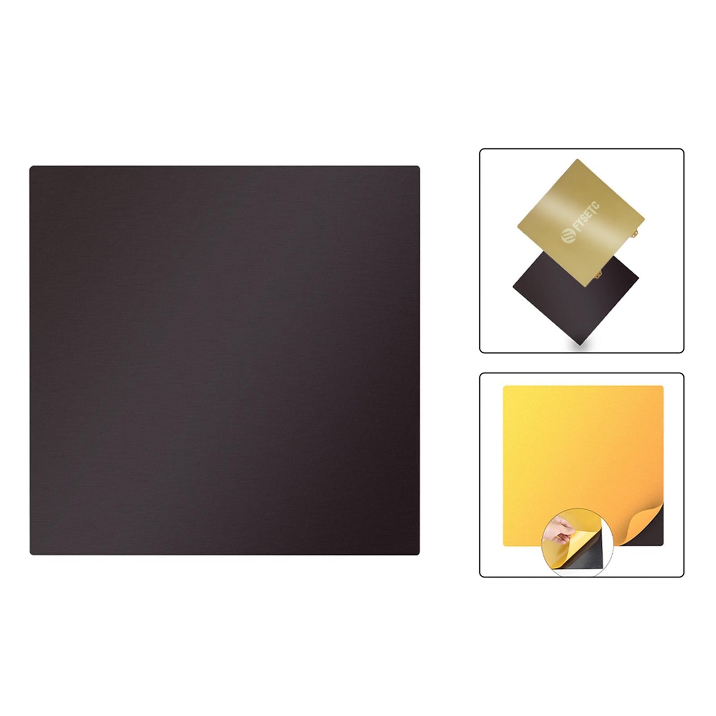 Pei Spring Steel Sheet Build Plate Build Surface Removable for Voron V2.4 Black