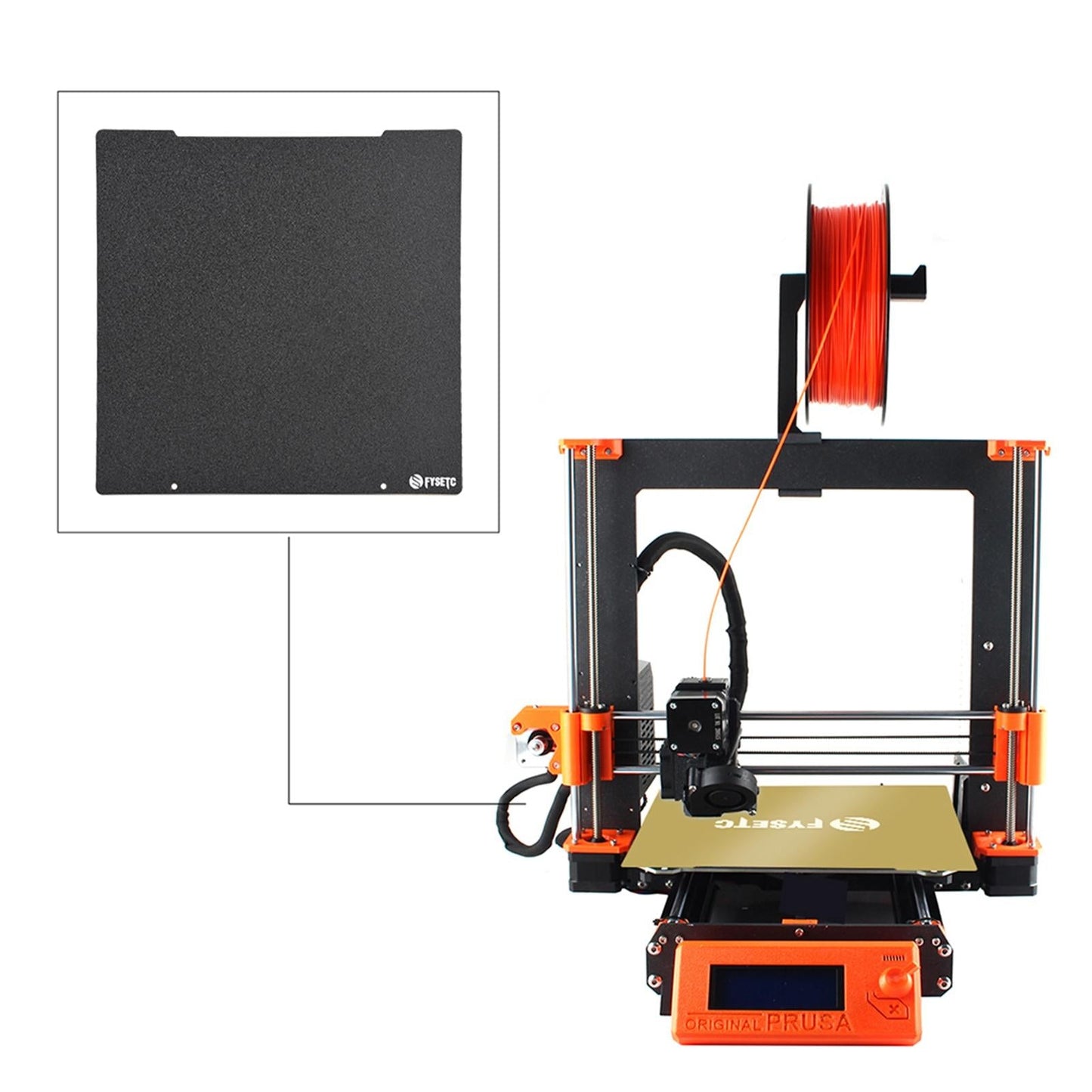 Pei Spring Steel Sheet Build Plate for Prusa i3 MK2.5 MK3S Parts Replacemnt Black