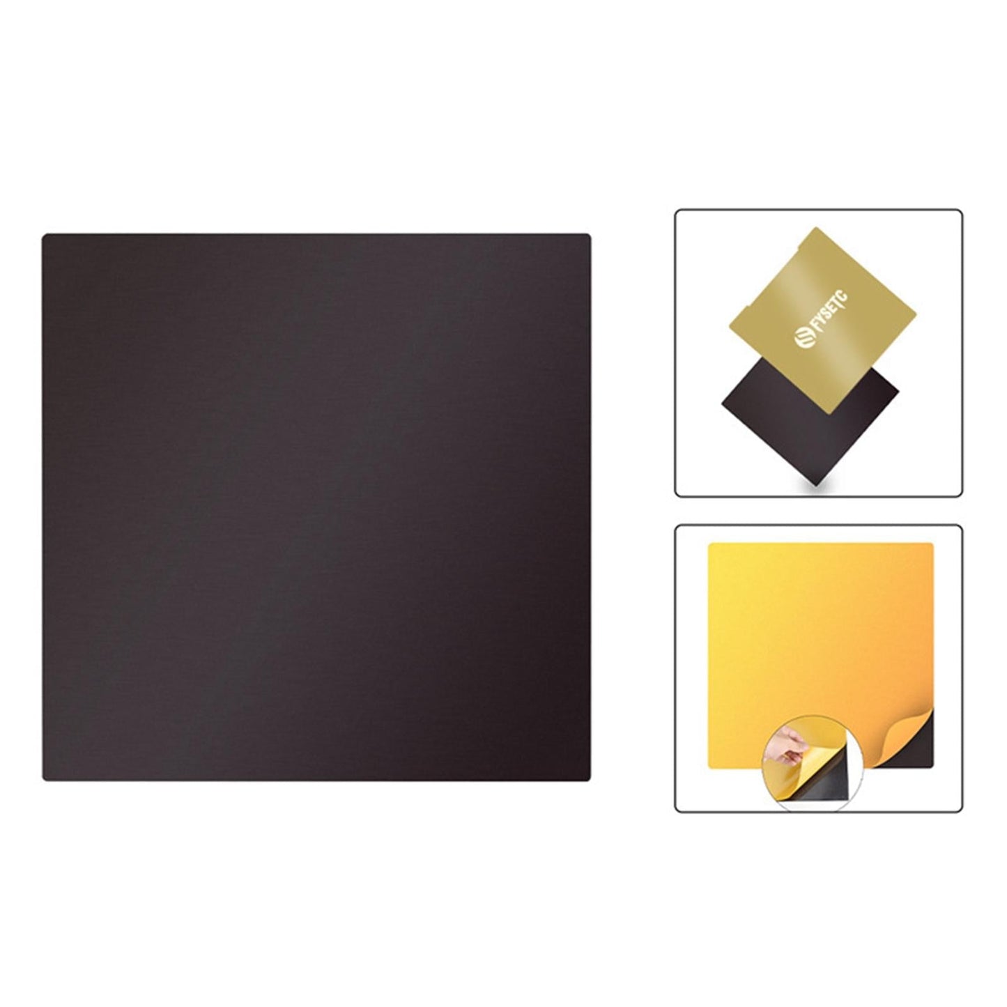 Pei Spring Steel Sheet Build Plate for Prusa i3 MK2.5 MK3S Parts Replacemnt Black with Magnetic