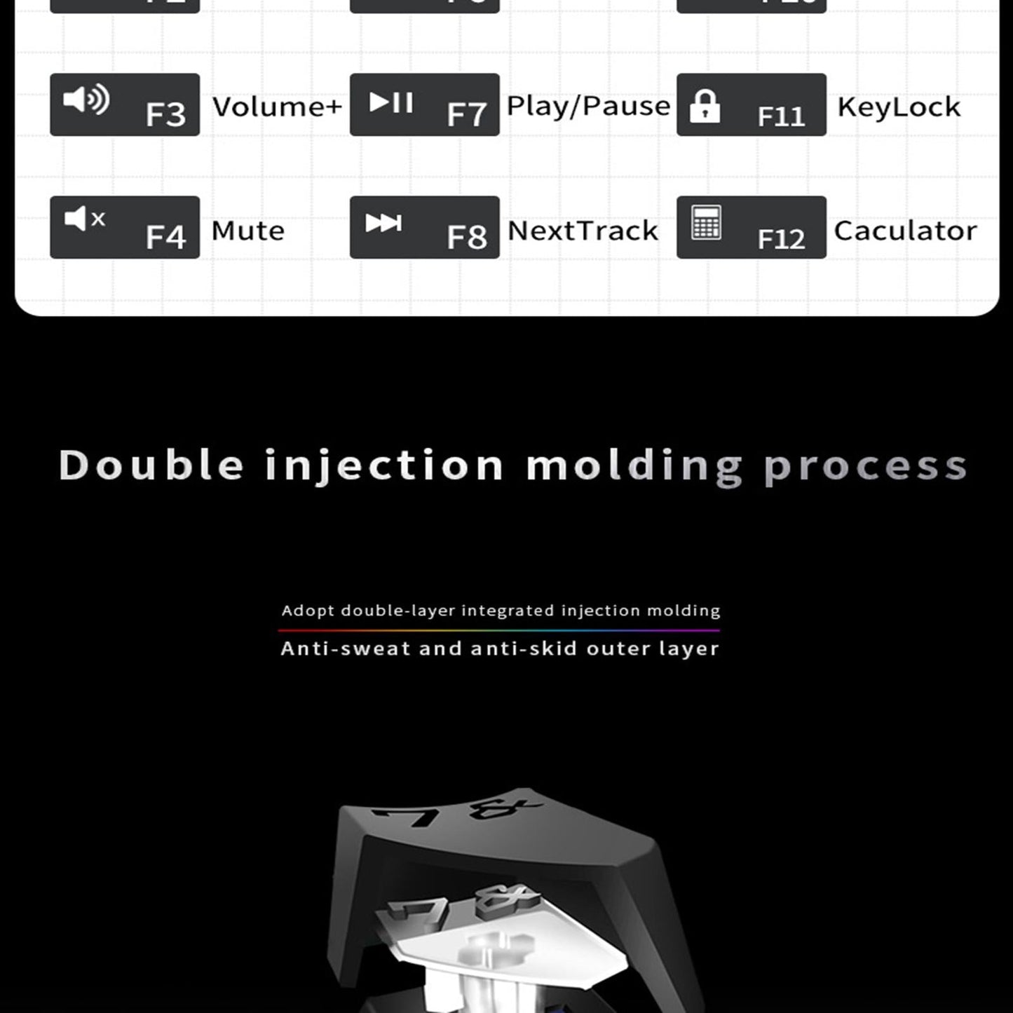 Gaming Keyboard and Mouse Set Standard Adjustable for Gamer Desktop Black