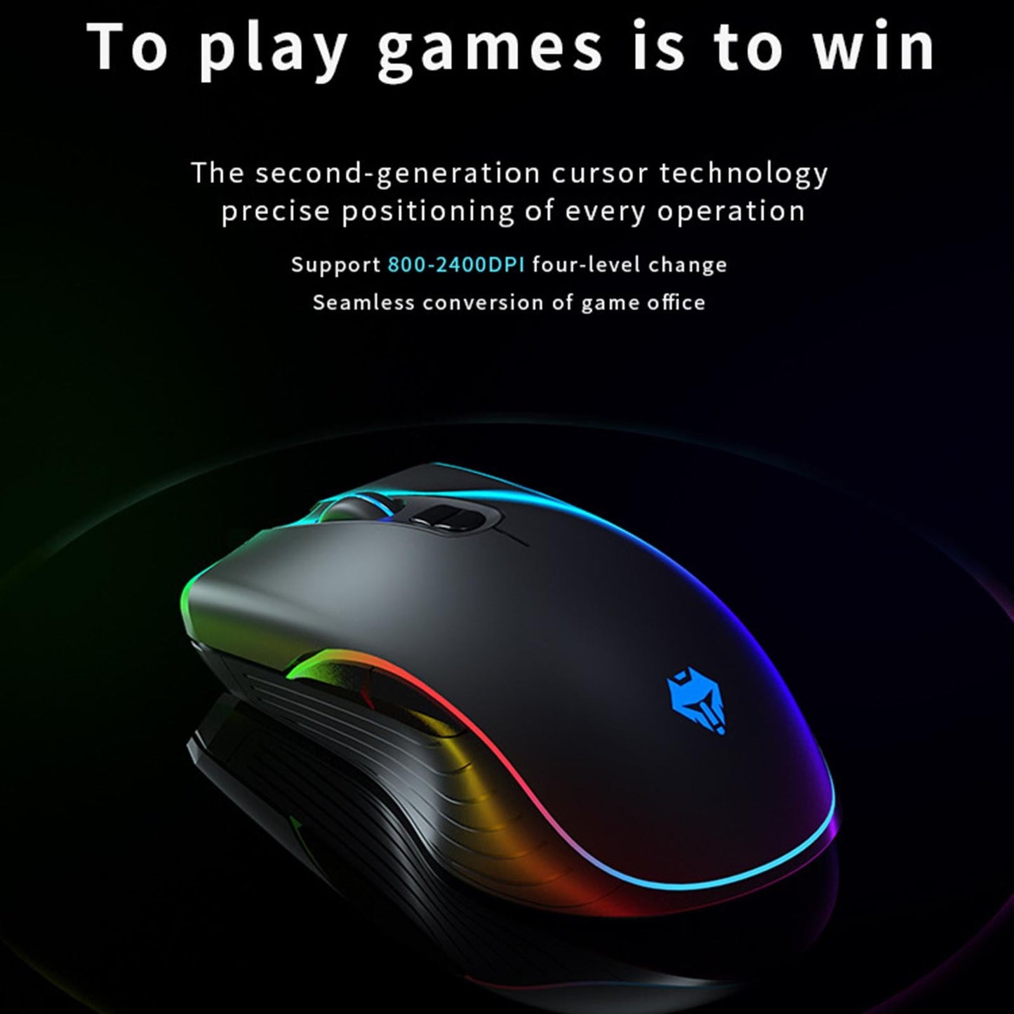 Gaming Keyboard and Mouse Set Standard Adjustable for Gamer Desktop Black