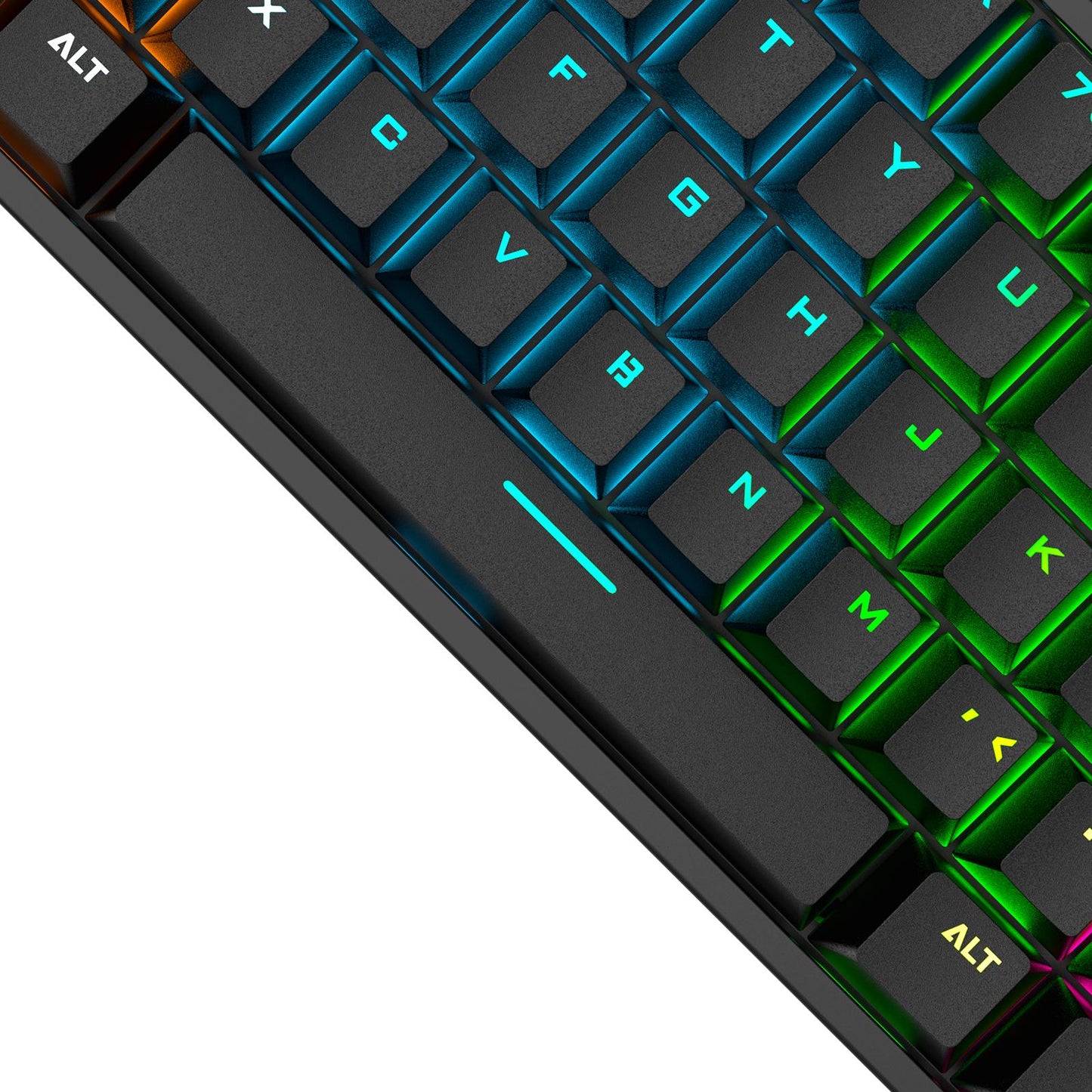 61Keys Mechanical Gaming Keyboard RGB Illuminated Multi Color LED Backlit