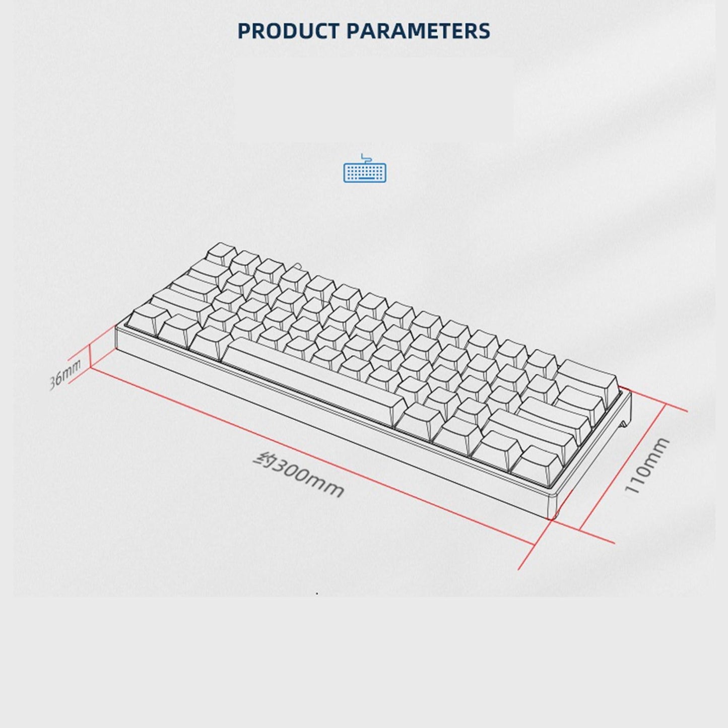 61Keys Mechanical Gaming Keyboard RGB Illuminated Multi Color LED Backlit