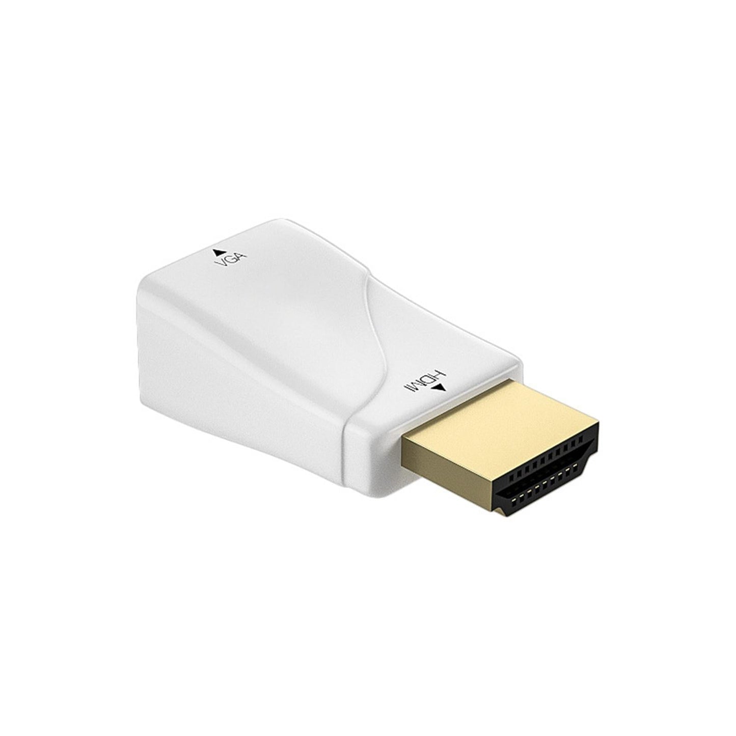 HDMI to VGA High-Performance Monitor Projector Video Converter Adapter White