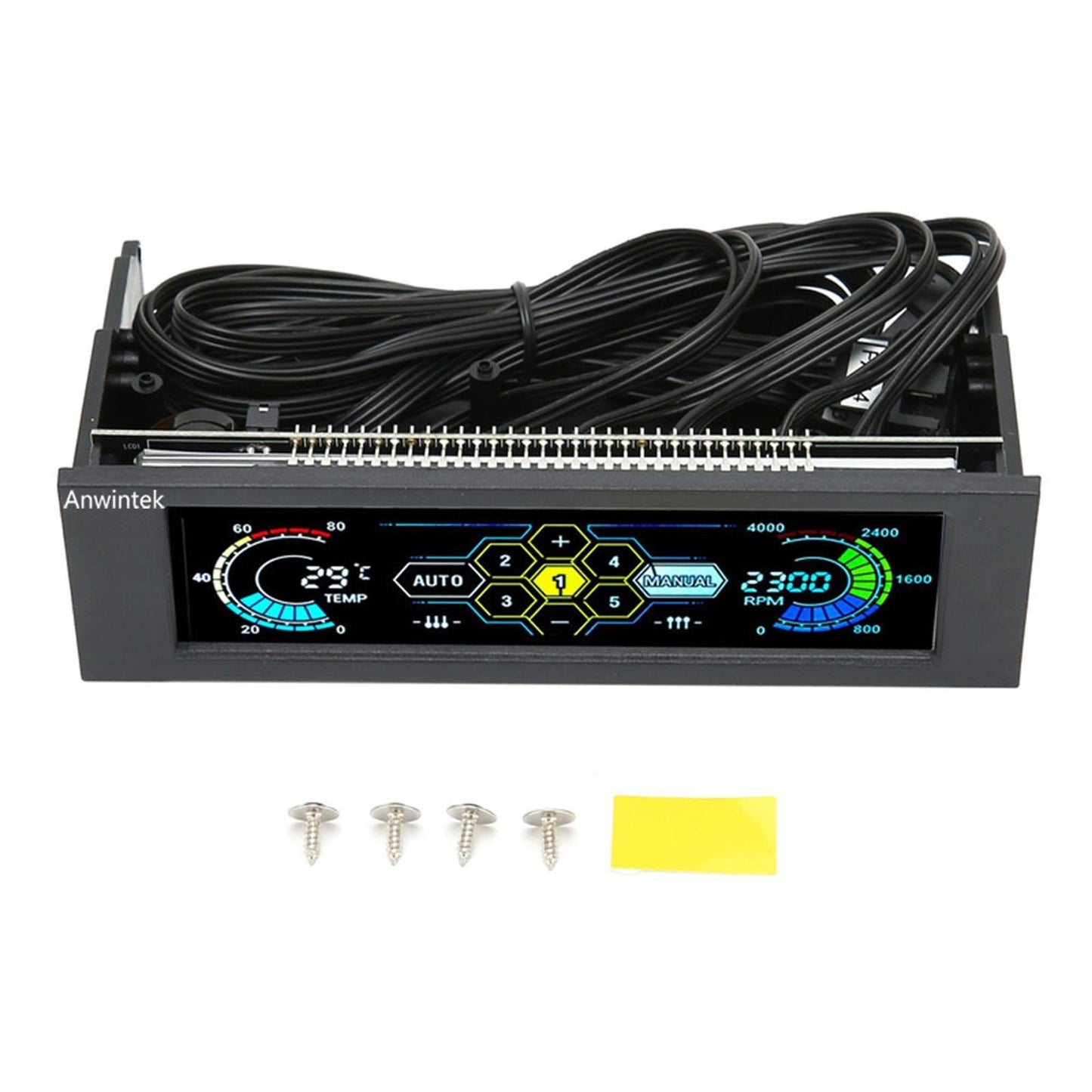 Computer Thermostat Display Touch Screen 5.25 inch CPU for Computer Case Men