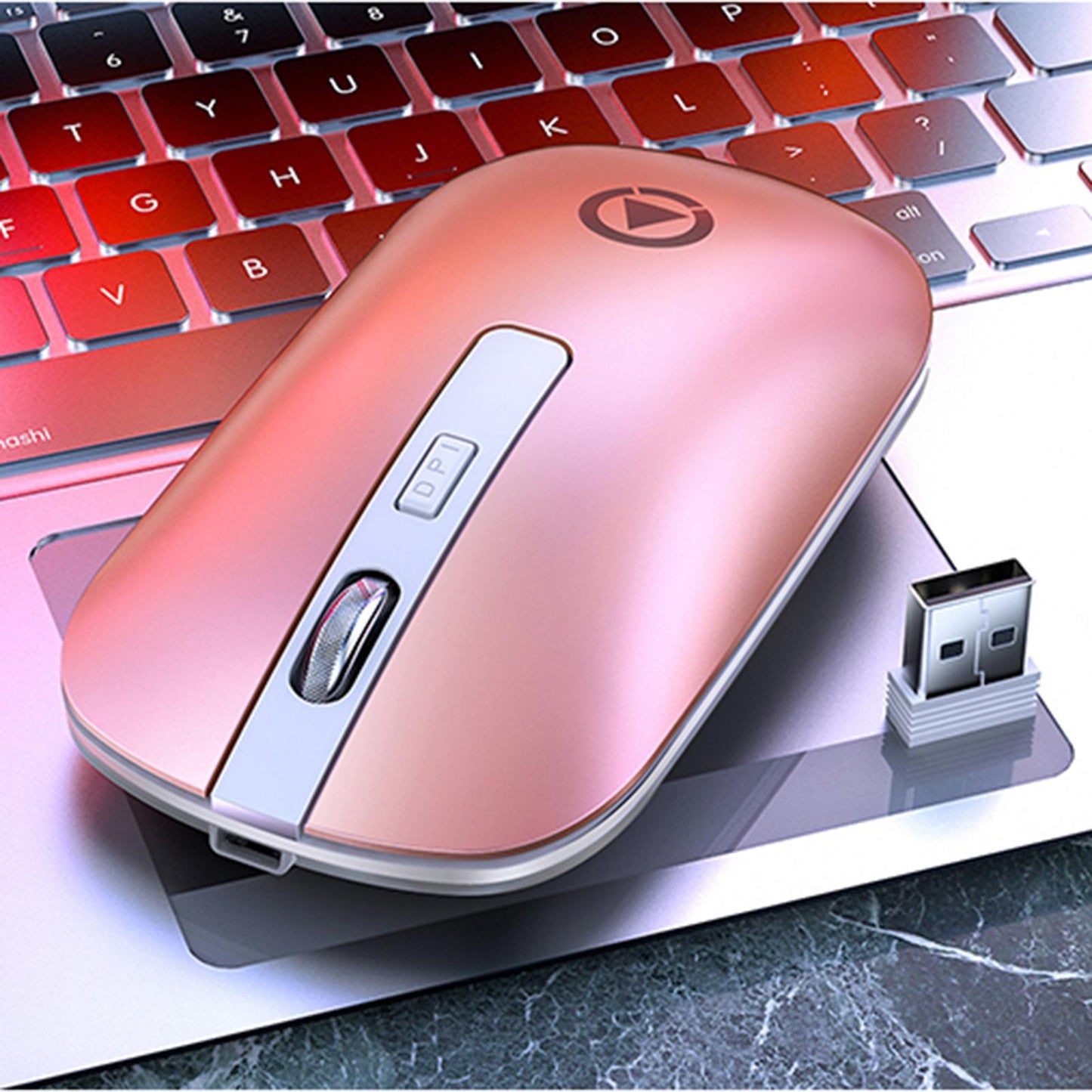 Quiet Wireless Office Mouse for Laptops 2.4GH Black