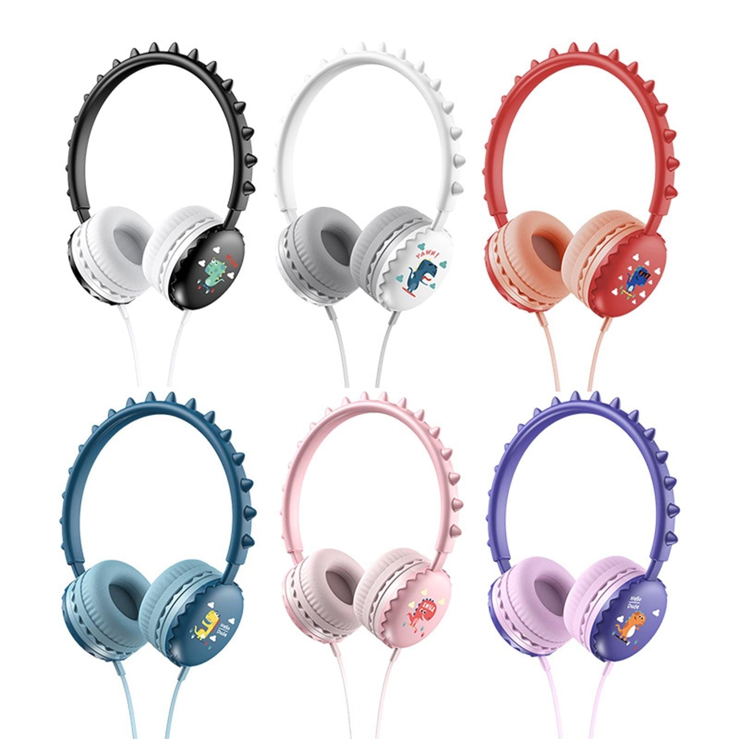 Kids Wired Headphones Over Ear Lightweight Portable for Child black