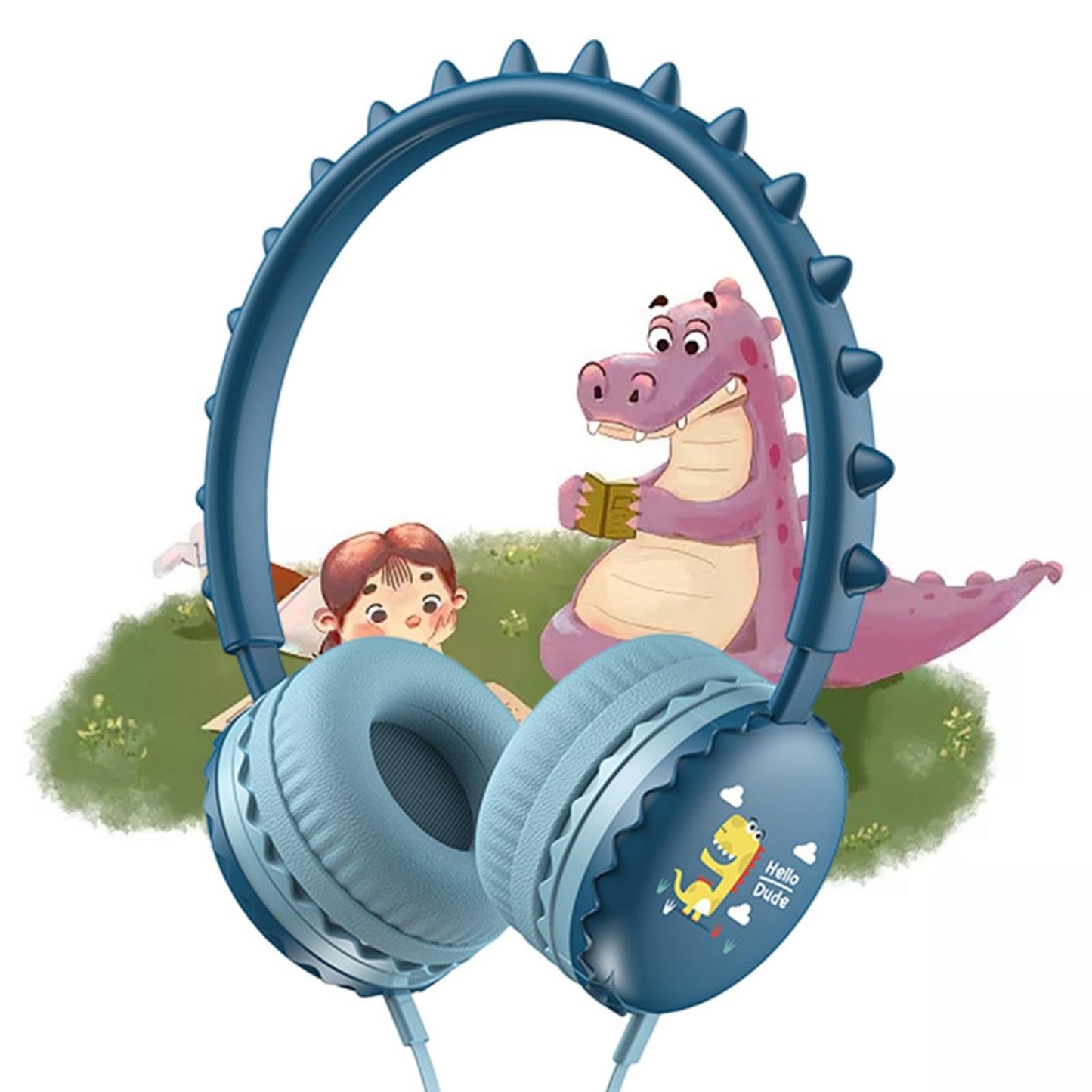 Kids Wired Headphones Over Ear Lightweight Portable for Child blue