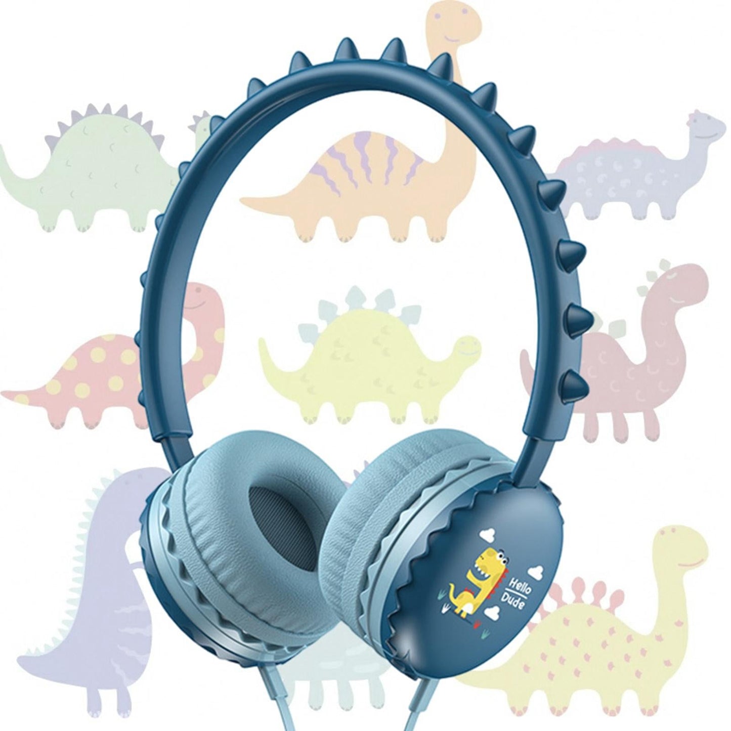 Kids Wired Headphones Over Ear Lightweight Portable for Child blue
