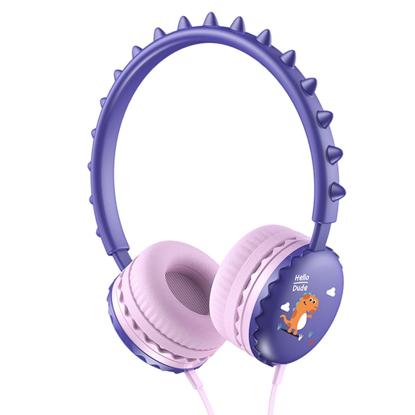 Kids Wired Headphones Over Ear Lightweight Portable for Child purple