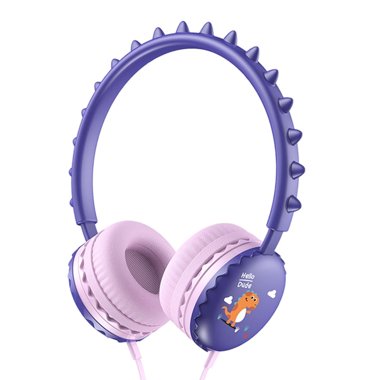 Kids Wired Headphones Over Ear Lightweight Portable for Child purple