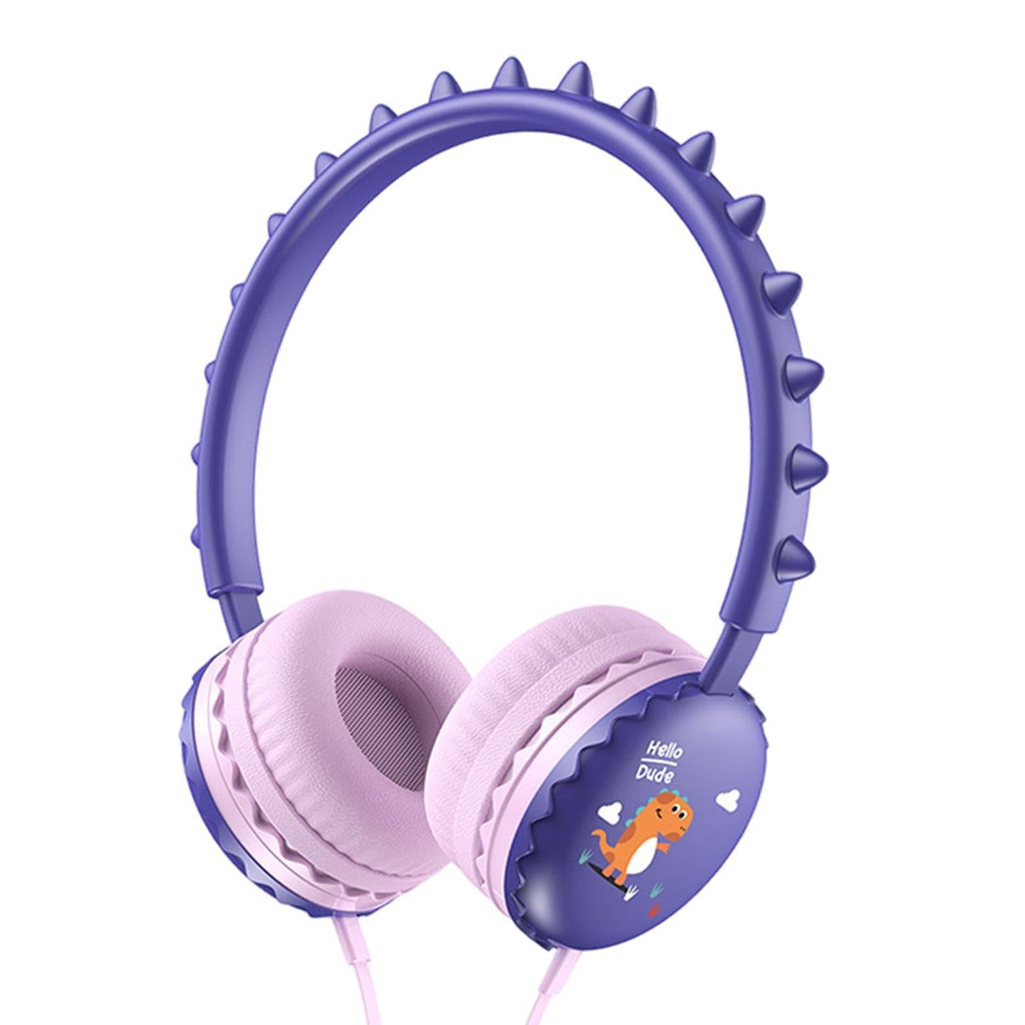 Kids Wired Headphones Over Ear Lightweight Portable for Child purple