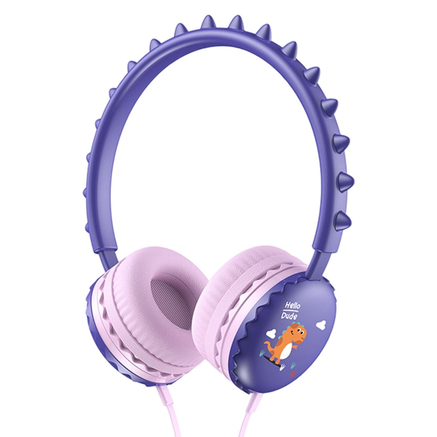 Kids Wired Headphones Over Ear Lightweight Portable for Child purple
