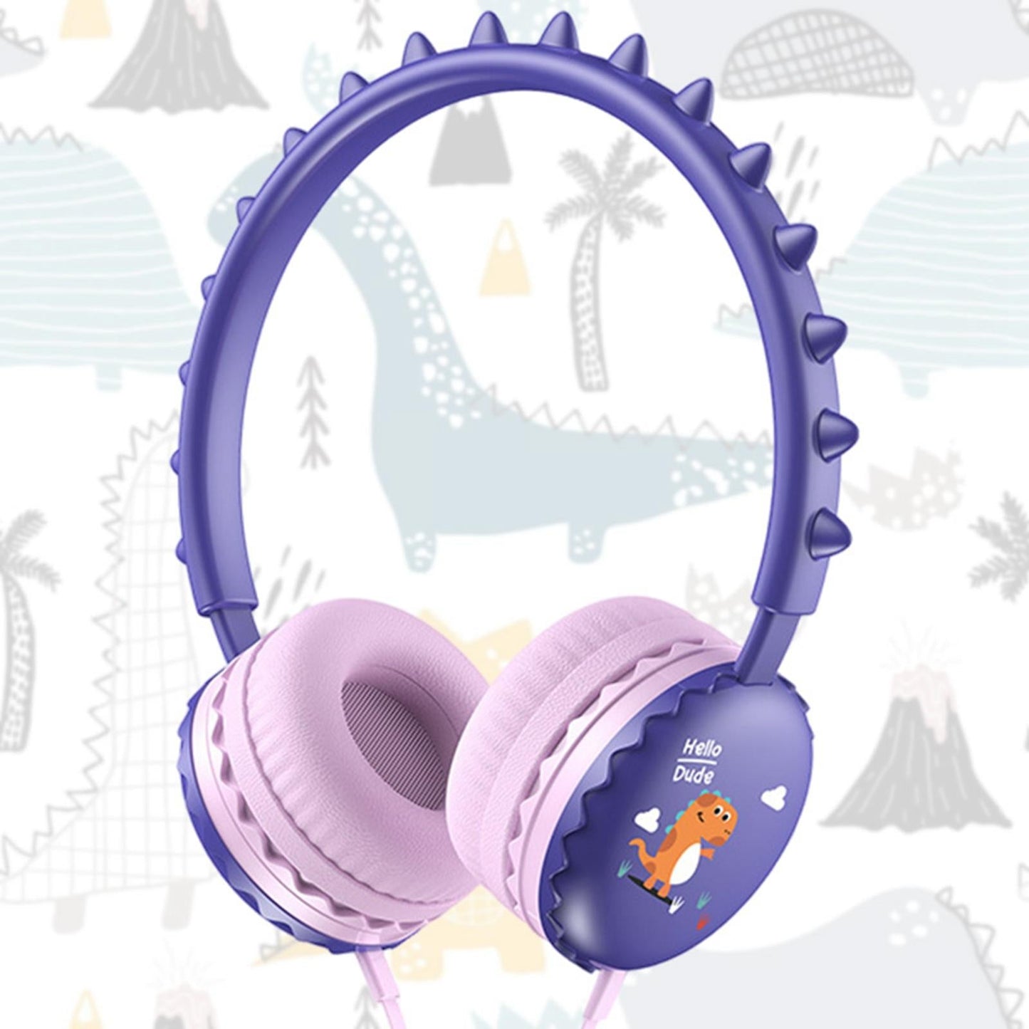 Kids Wired Headphones Over Ear Lightweight Portable for Child purple