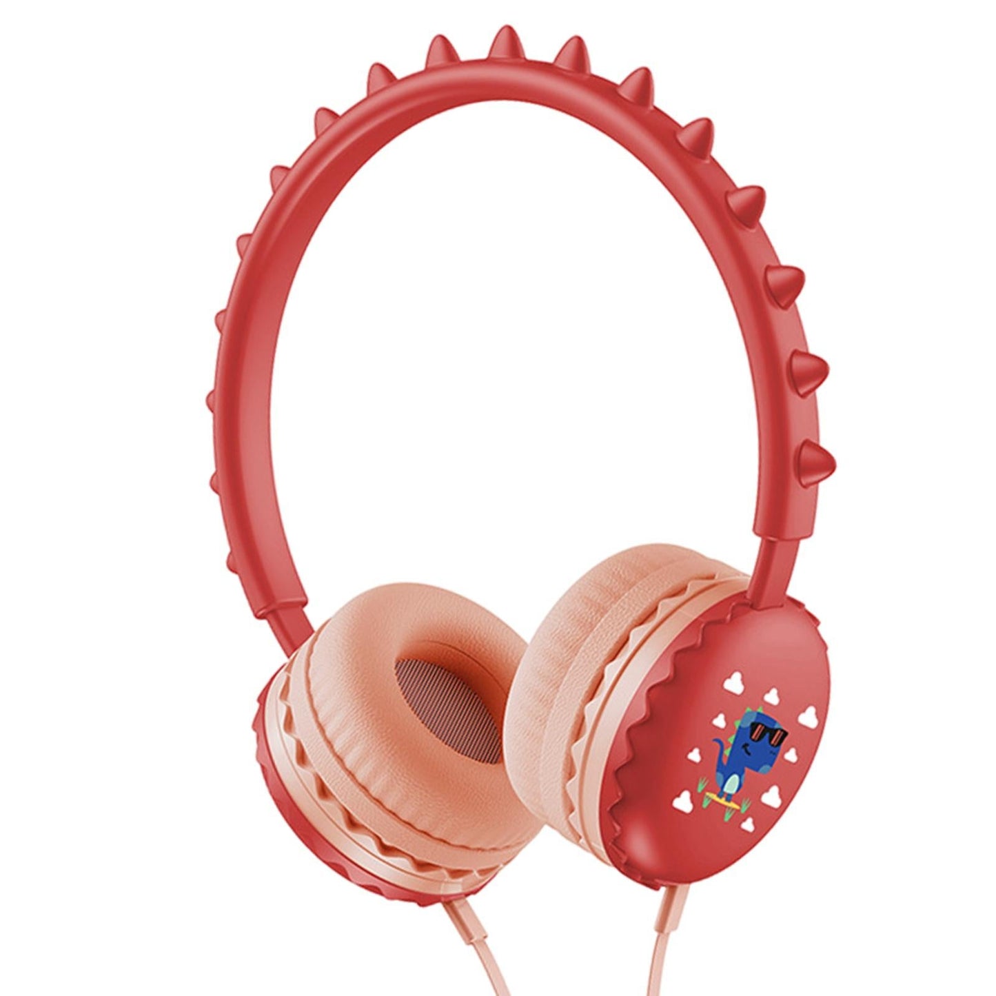 Kids Wired Headphones Over Ear Lightweight Portable for Child red