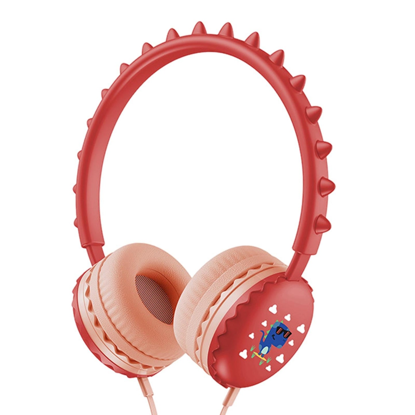 Kids Wired Headphones Over Ear Lightweight Portable for Child red