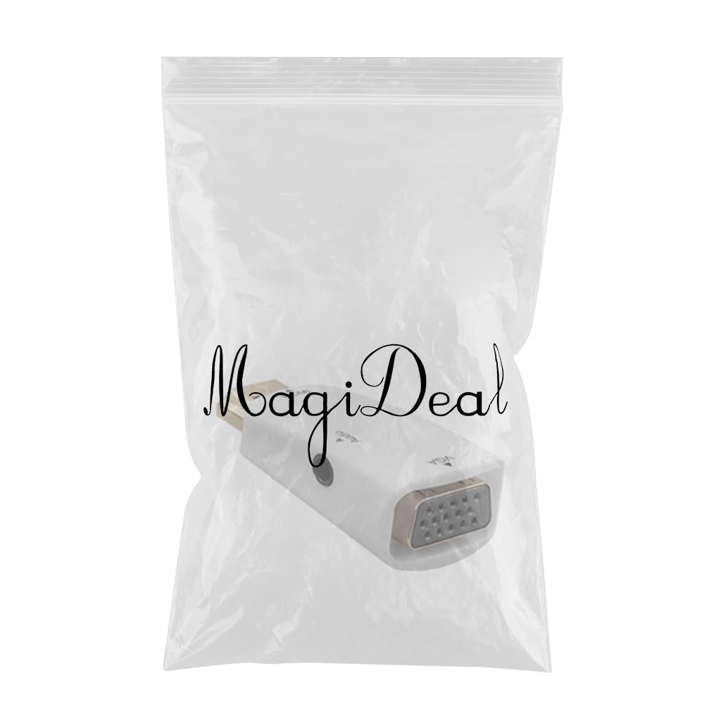 Hdmi-Compatible to VGA Male to Female for Computer Projector white