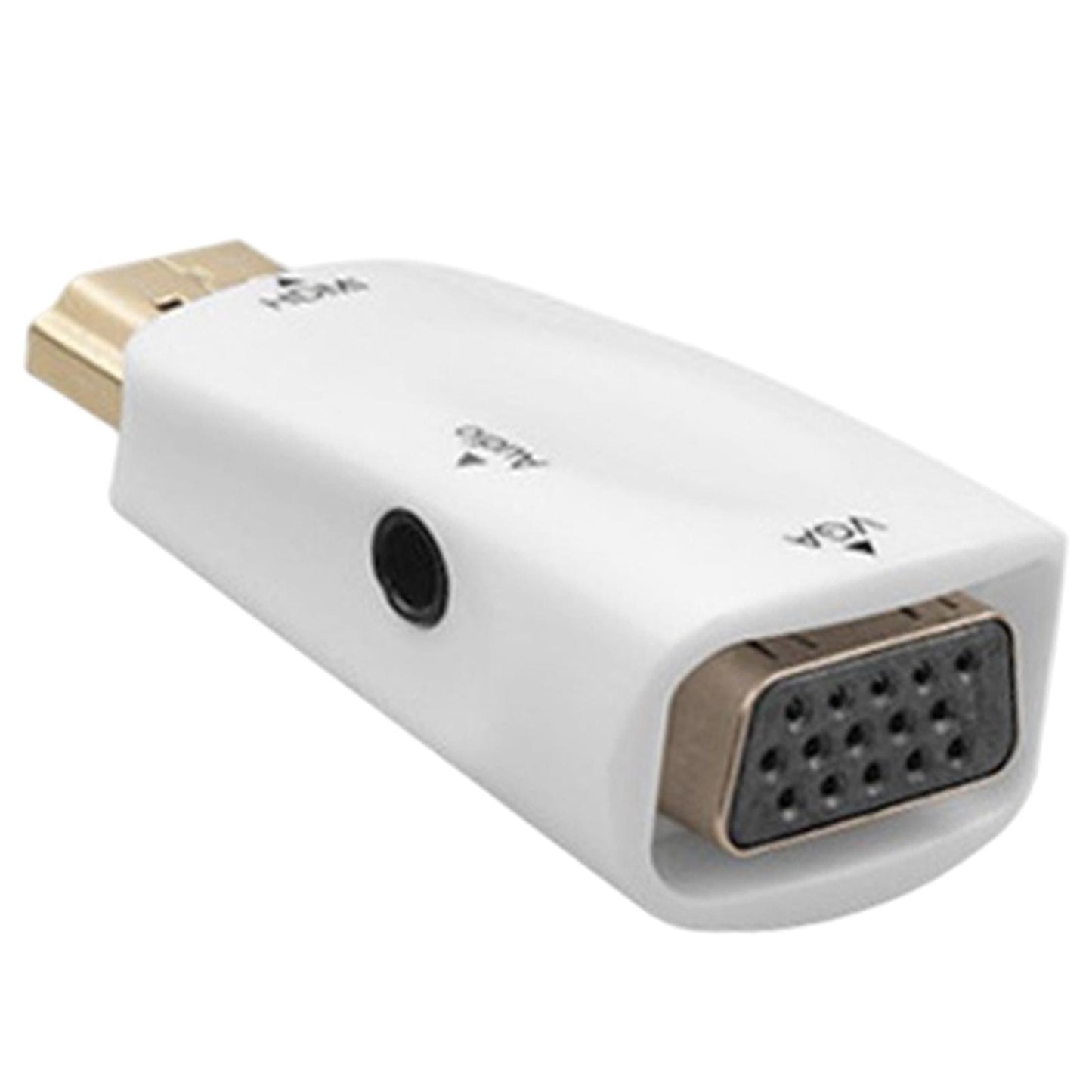 Hdmi-Compatible to VGA Male to Female for Computer Projector white