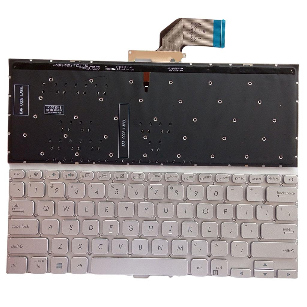Laptop US Layout Keyboard Silver Replaces for ASUS S403F A403F x403F