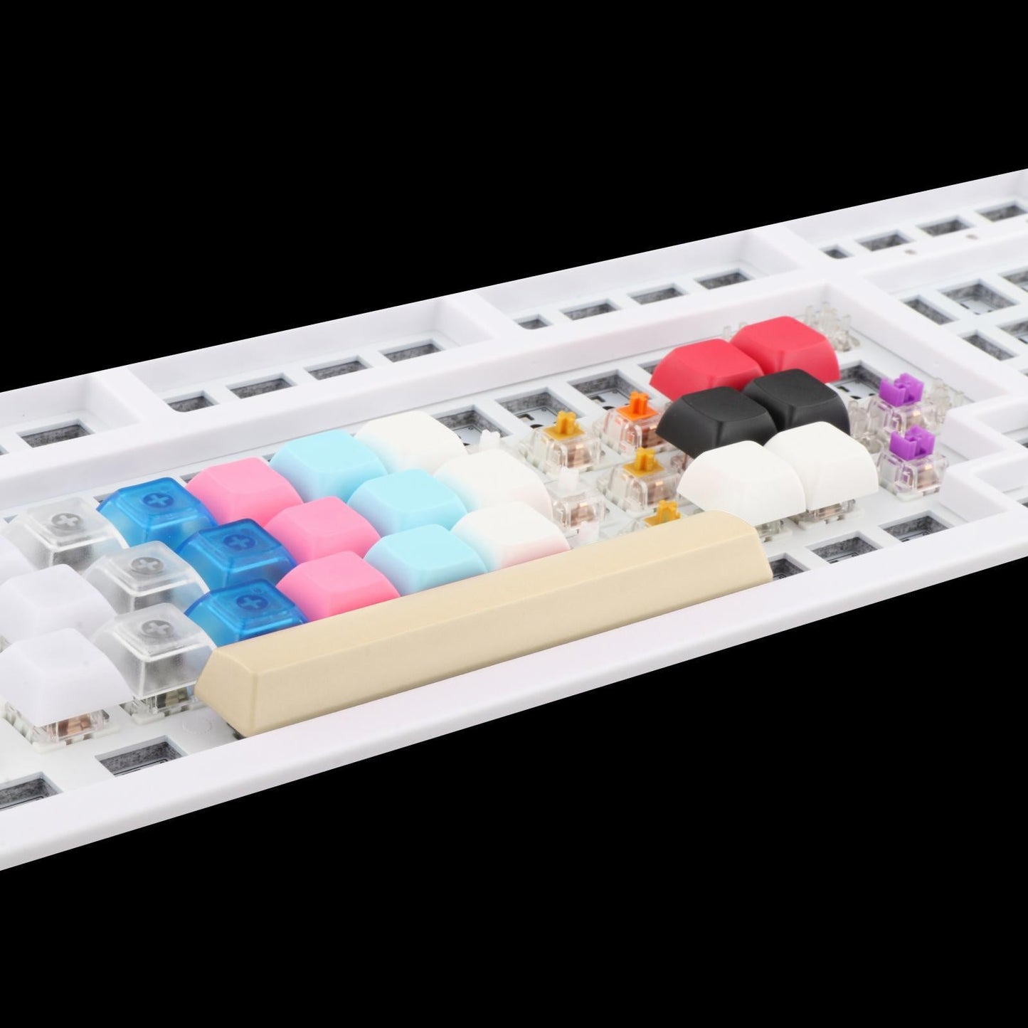 6.25U Spacebar Keycaps Colourful for Logitech Mechanical Keyboards Gamer Cream Color