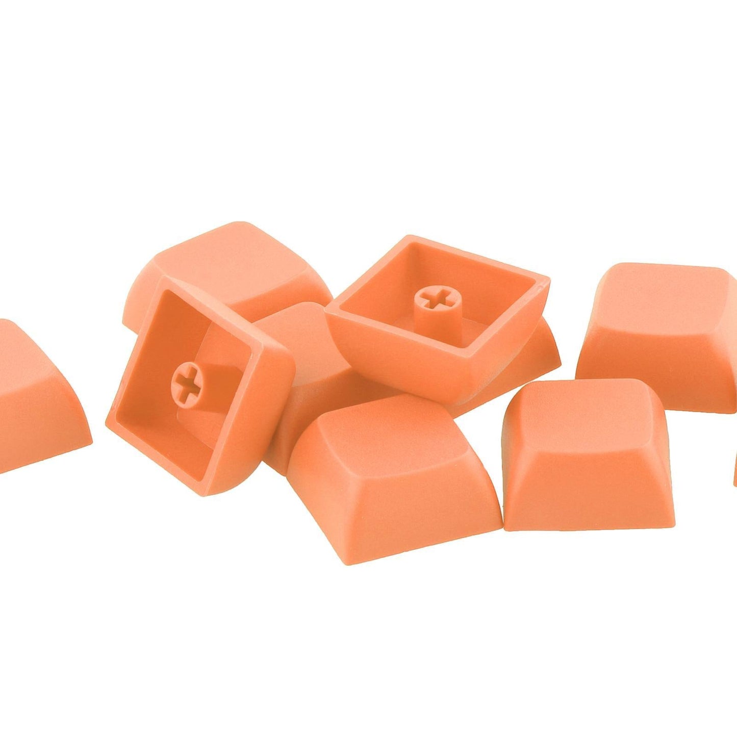 10x PBT Keycaps Set DIY Replacement Parts Game Lovers for CHERRY MX Switches Dark Orange