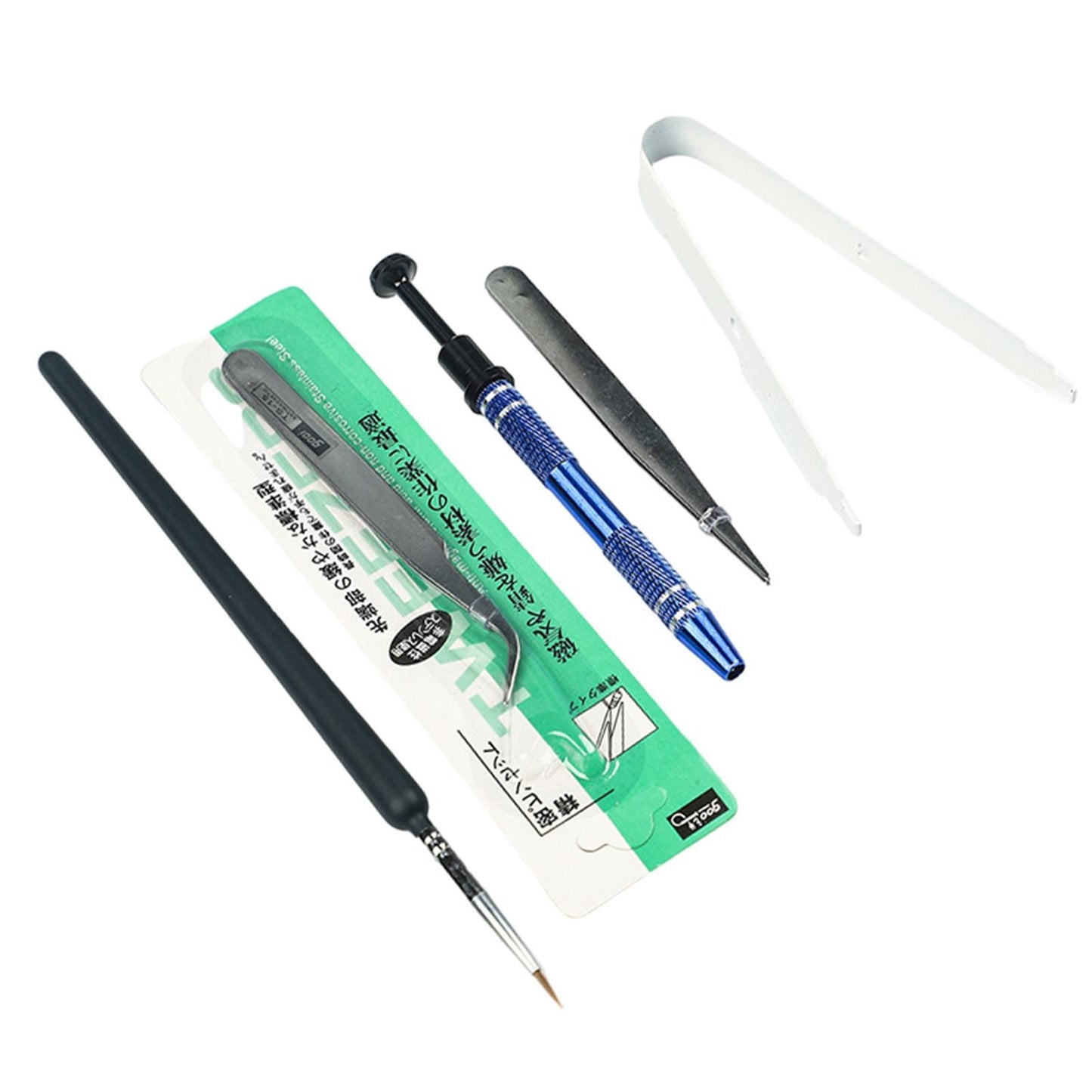 5Pcs Mechanical Keyboard Switch Lube Brushes Tool Kit for Stabilizer white