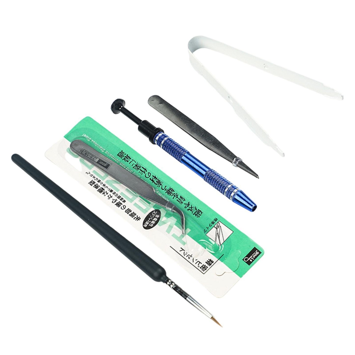 5Pcs Mechanical Keyboard Switch Lube Brushes Tool Kit for Stabilizer white