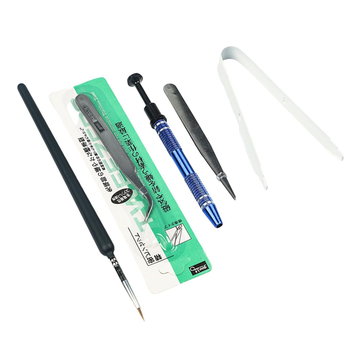 5Pcs Mechanical Keyboard Switch Lube Brushes Tool Kit for Stabilizer white