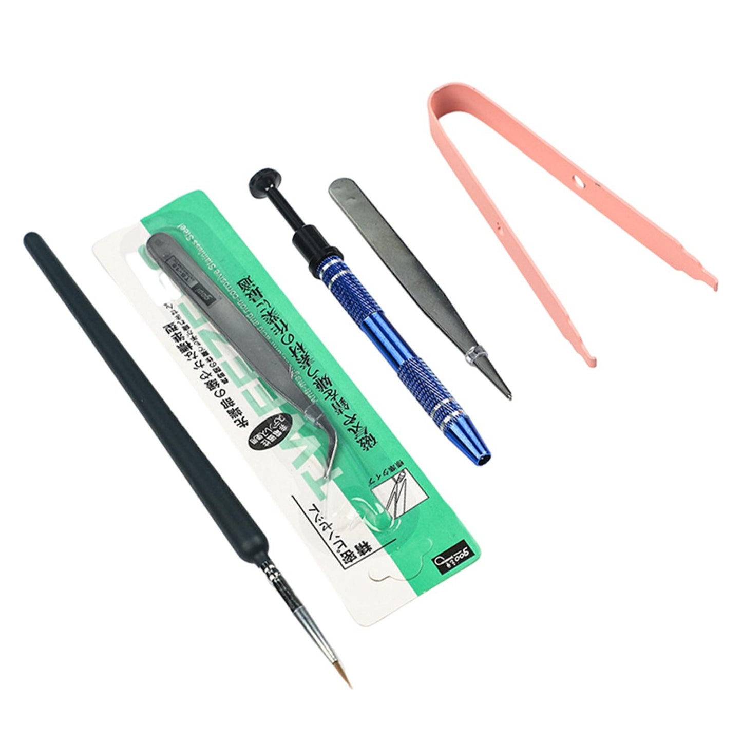 5Pcs Mechanical Keyboard Switch Lube Brushes Tool Kit for Stabilizer pink