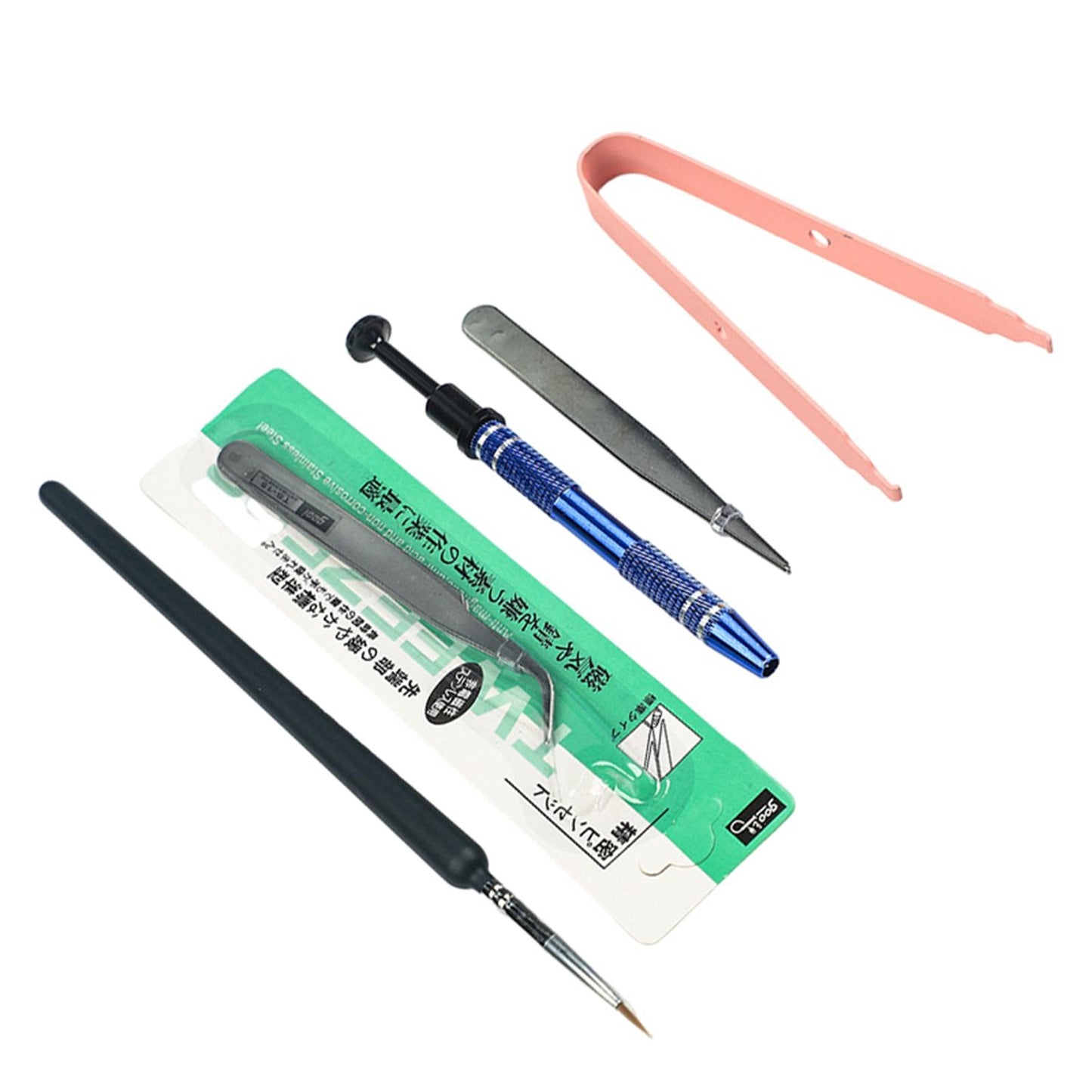 5Pcs Mechanical Keyboard Switch Lube Brushes Tool Kit for Stabilizer pink