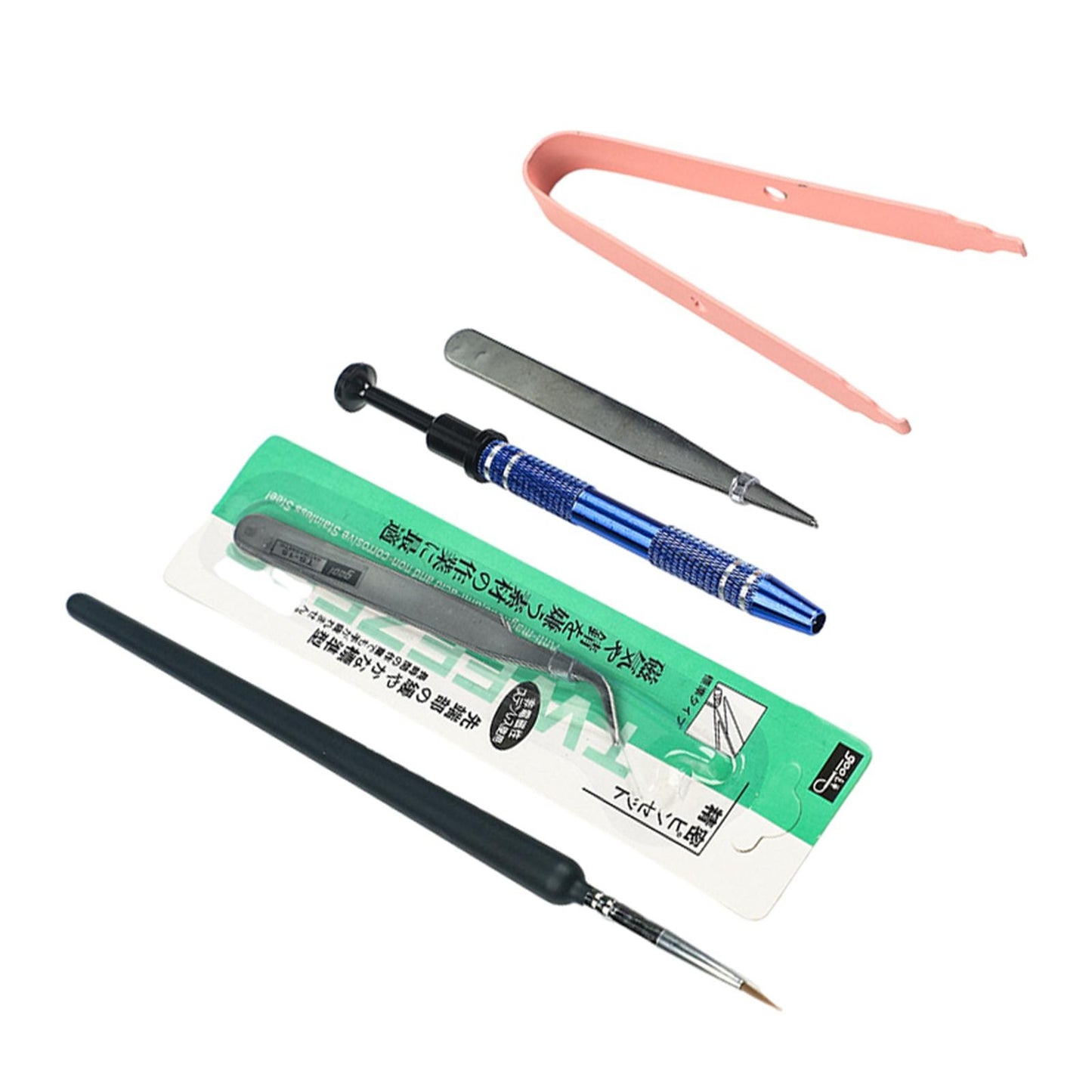 5Pcs Mechanical Keyboard Switch Lube Brushes Tool Kit for Stabilizer pink