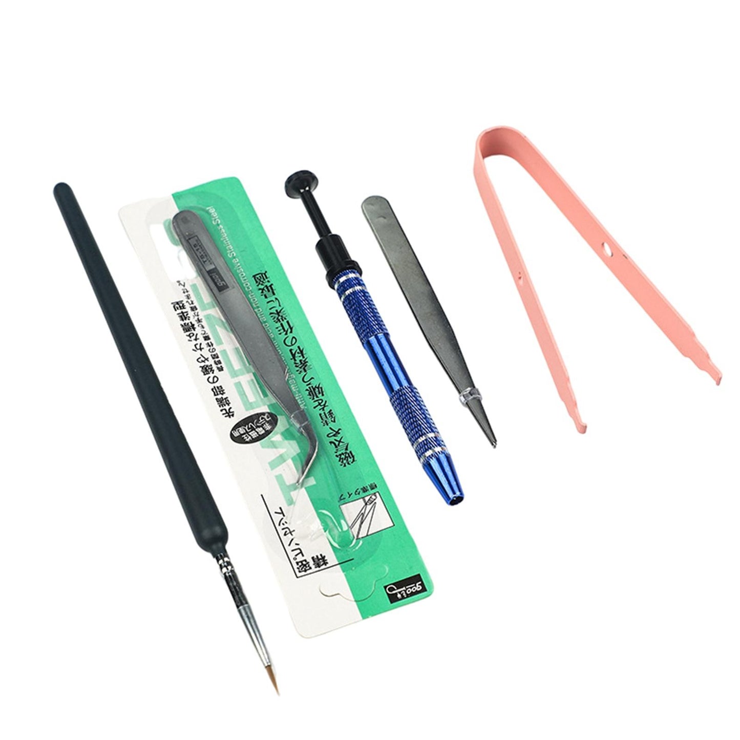 5Pcs Mechanical Keyboard Switch Lube Brushes Tool Kit for Stabilizer pink