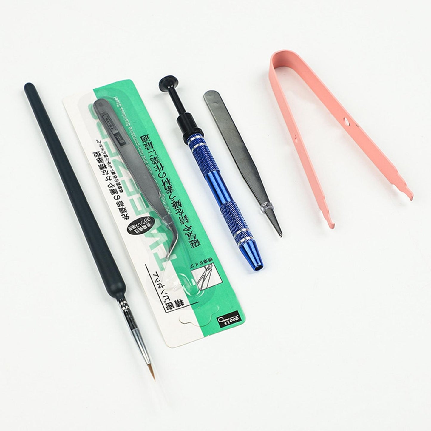 5Pcs Mechanical Keyboard Switch Lube Brushes Tool Kit for Stabilizer pink