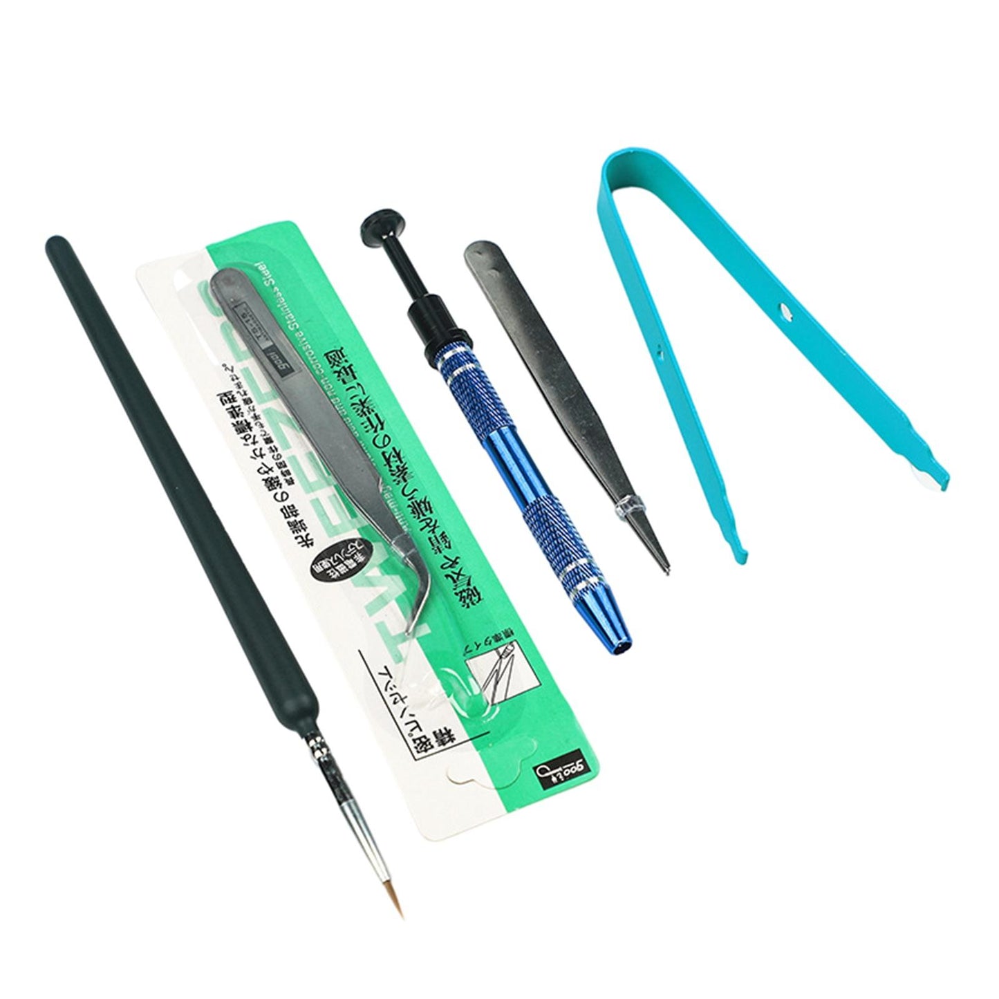 5Pcs Mechanical Keyboard Switch Lube Brushes Tool Kit for Stabilizer blue