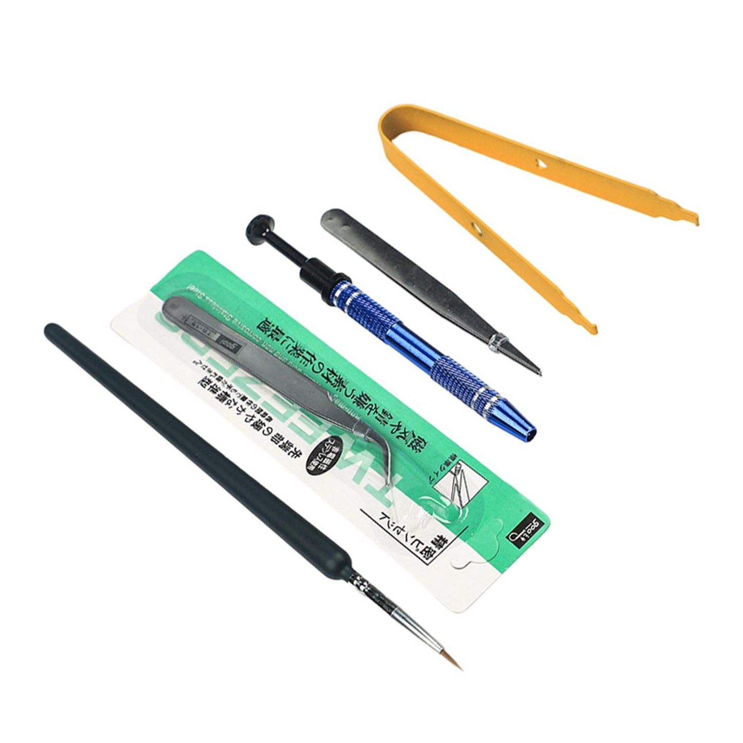 5Pcs Mechanical Keyboard Switch Lube Brushes Tool Kit for Stabilizer yellow