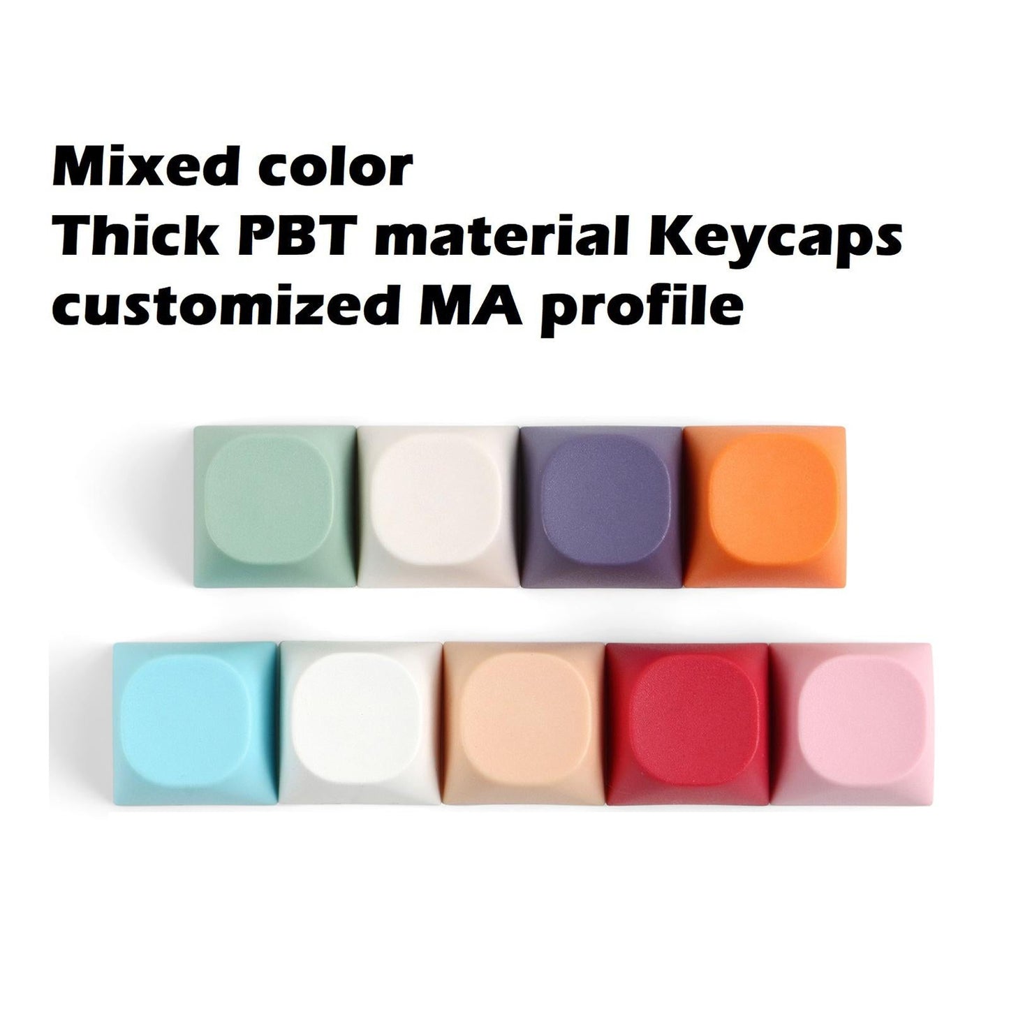 PBT Keycaps /MA Profile Ball Shape for All Cherrymx Mechanical Keyboard Pink