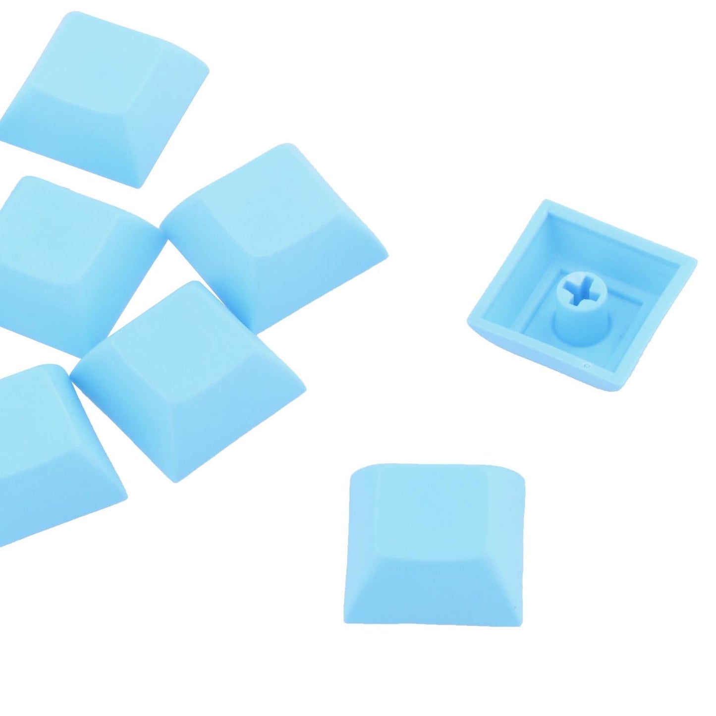 10x 1U Transparent Keycaps Thick PBT for Cherry MX Switches Game Lovers Blue