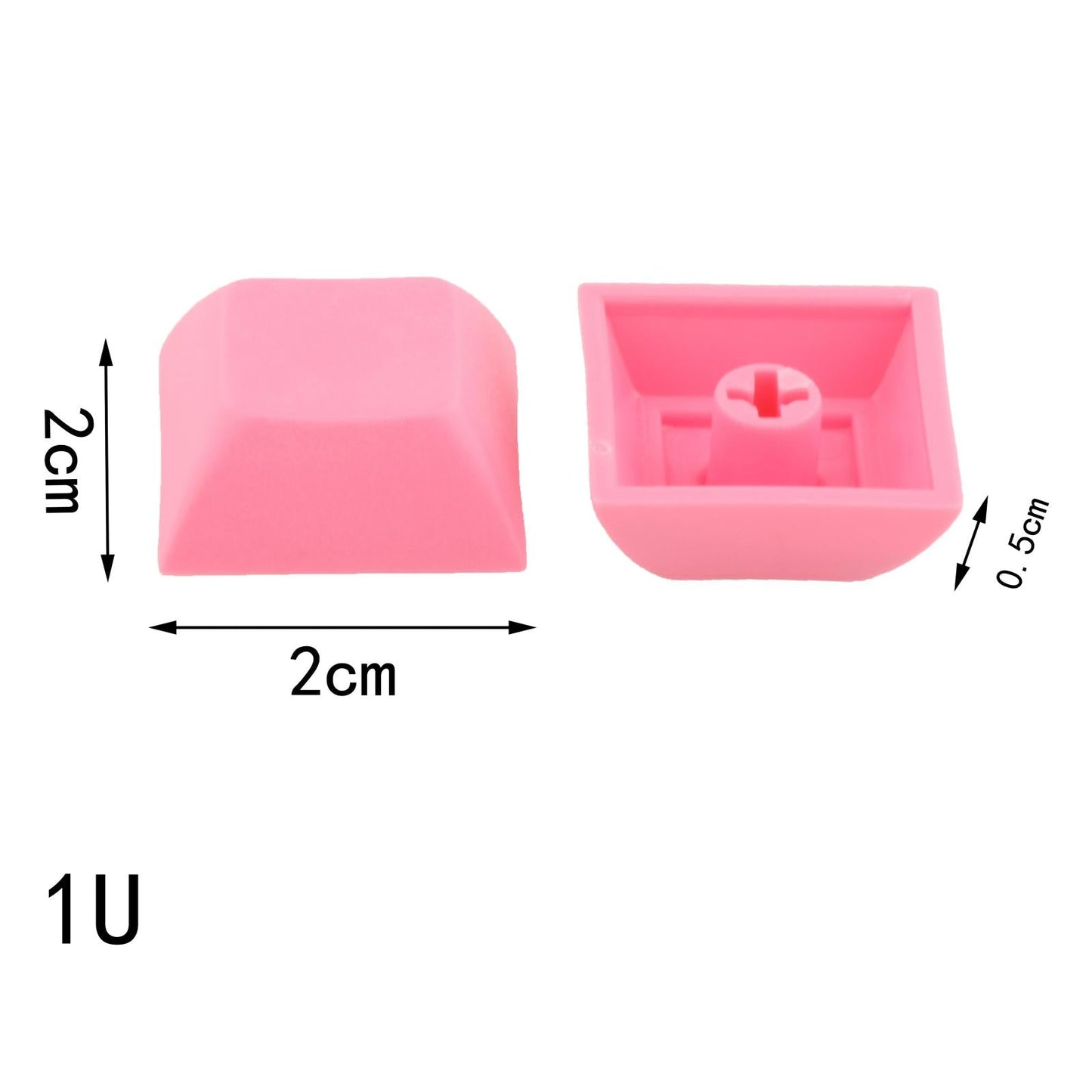 10x 1U Transparent Keycaps Thick PBT for Cherry MX Switches Game Lovers Red