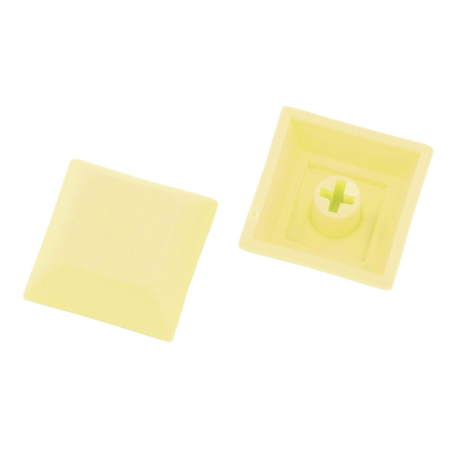 10x 1U Transparent Keycaps Thick PBT for Cherry MX Switches Game Lovers Yellow