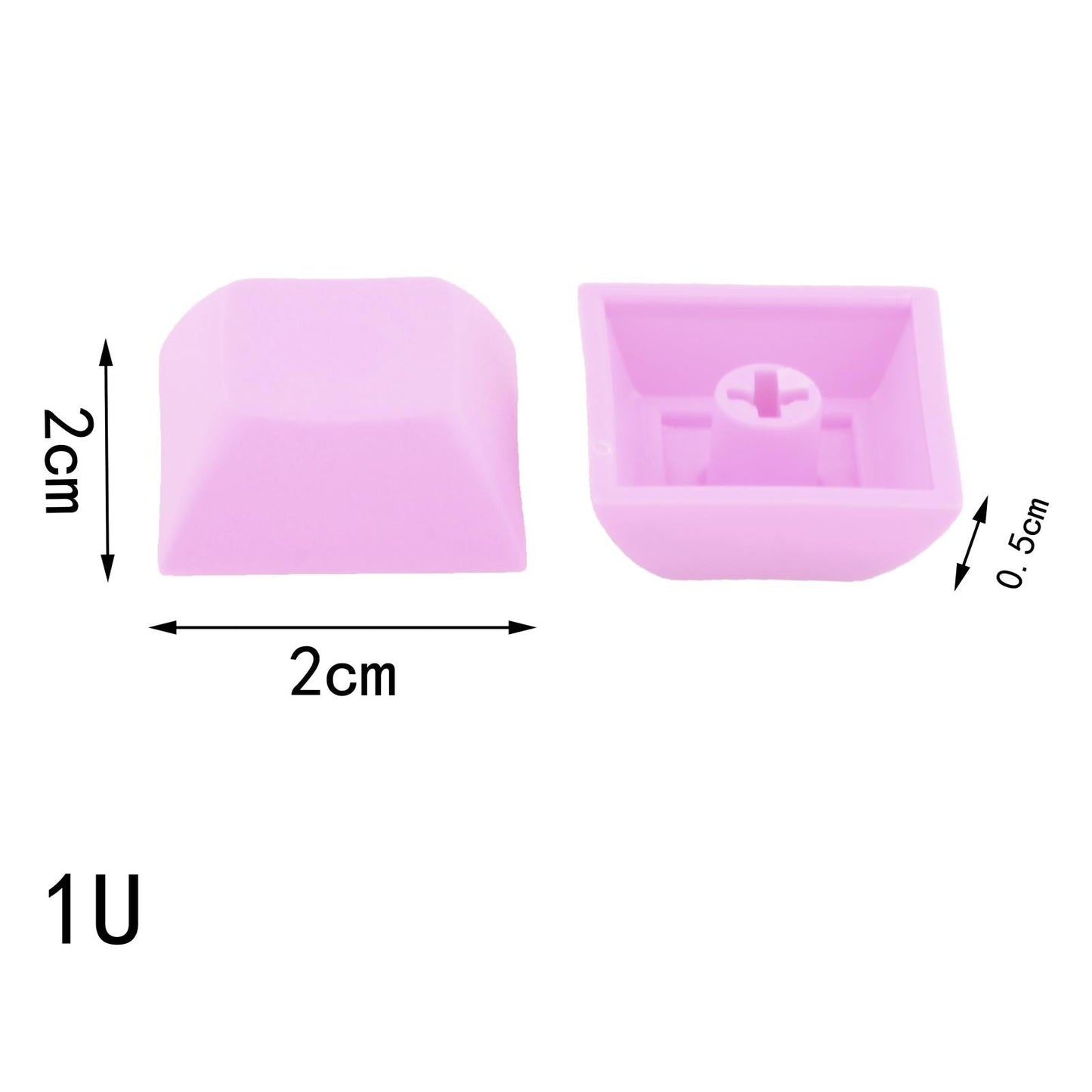 10x 1U Transparent Keycaps Thick PBT for Cherry MX Switches Game Lovers Purple