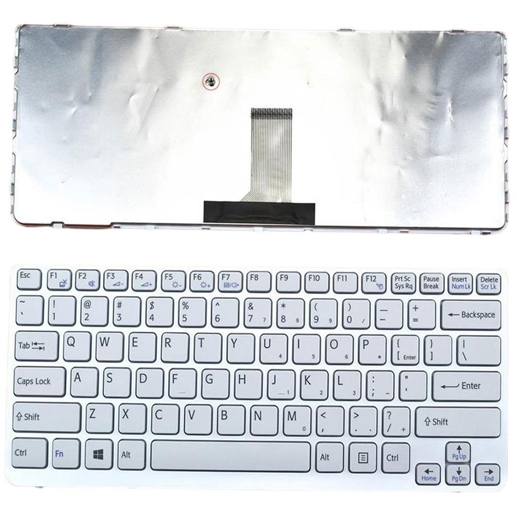 Keyboard US Compatible Computer Components White for Sony Vaio Sve141 E14